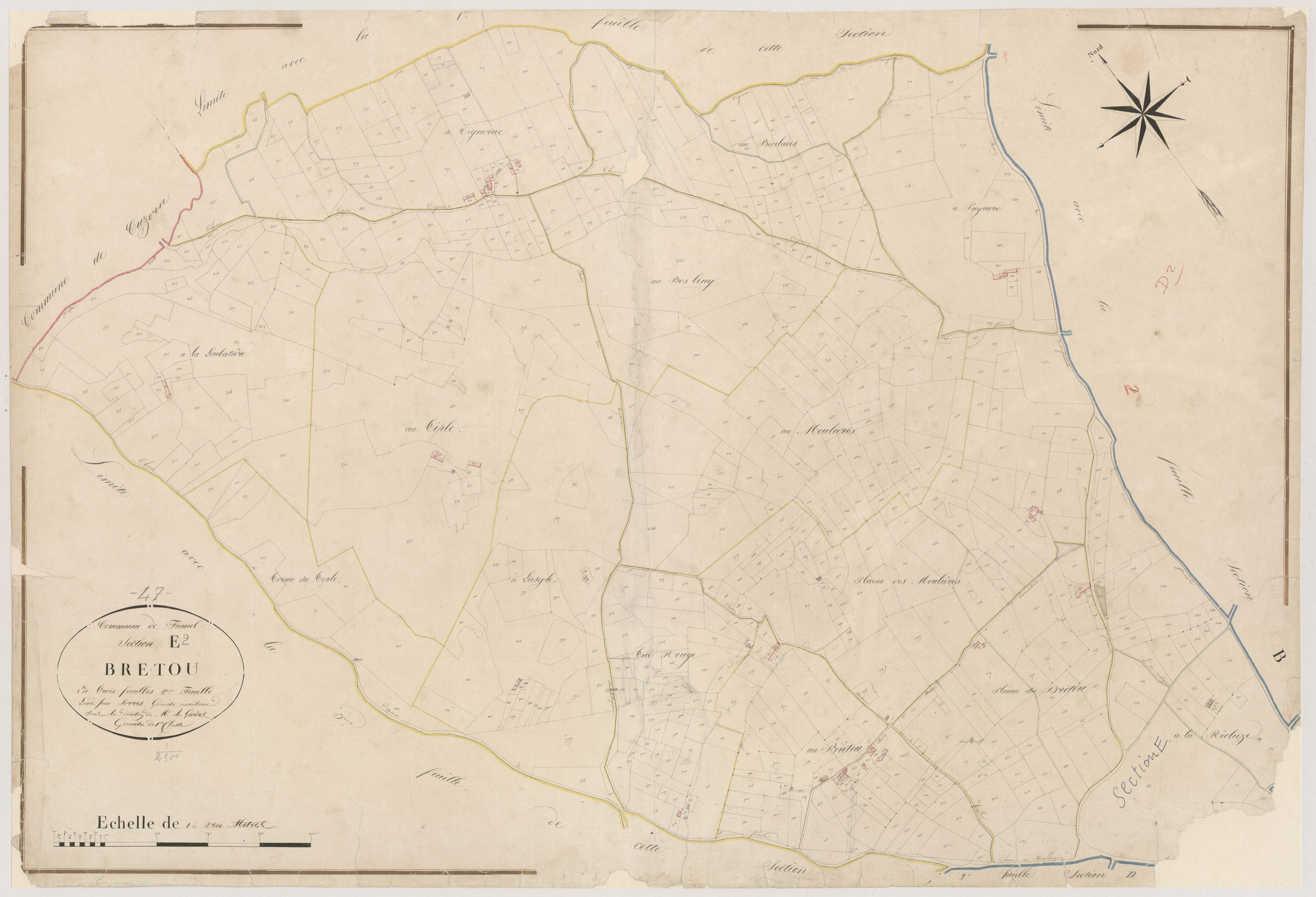 Plan napoléonien, atlas-E2 Bretou, Fumel