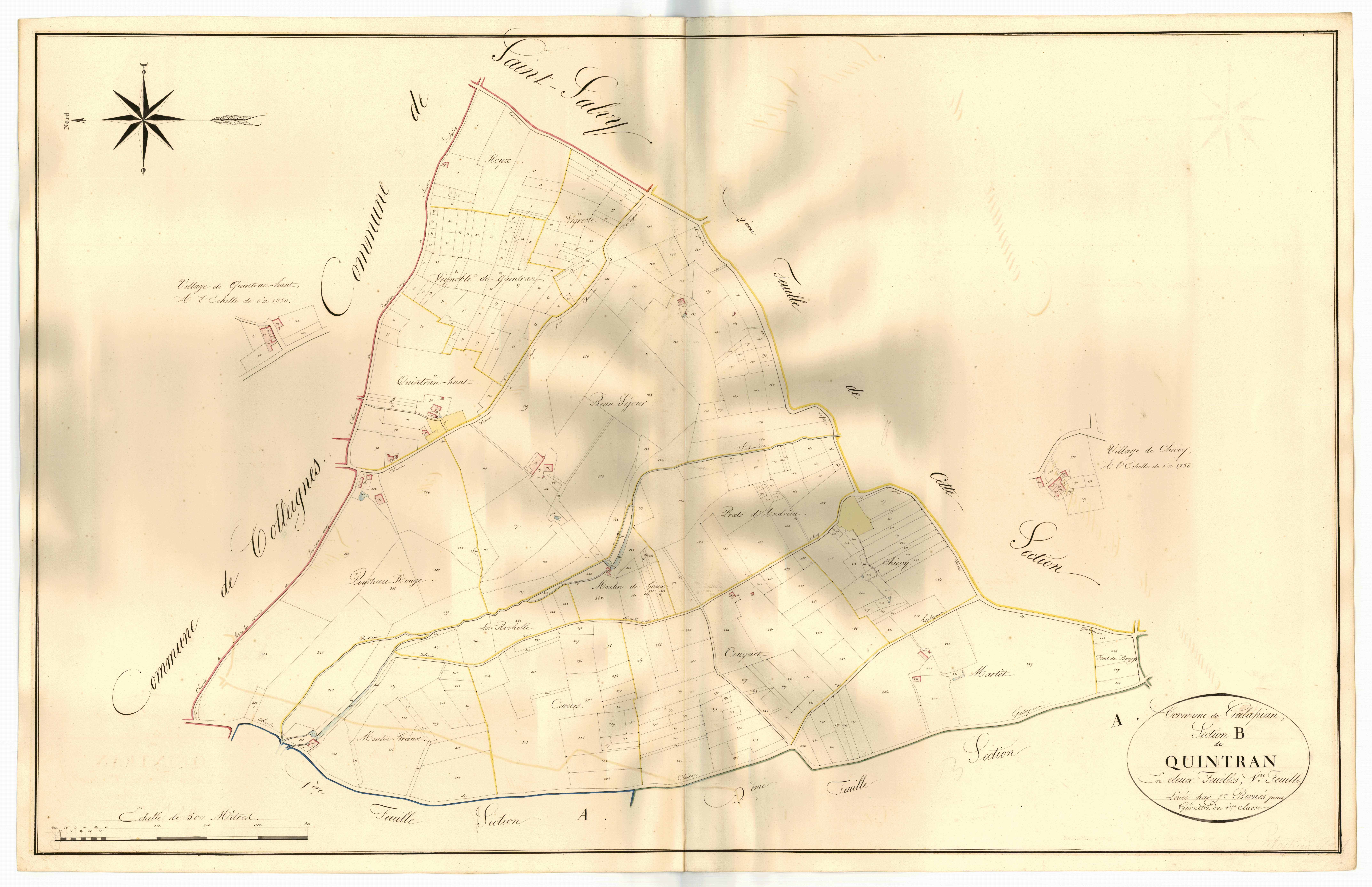 Plan napoléonien, atlas-B1 Quintran, Galapian