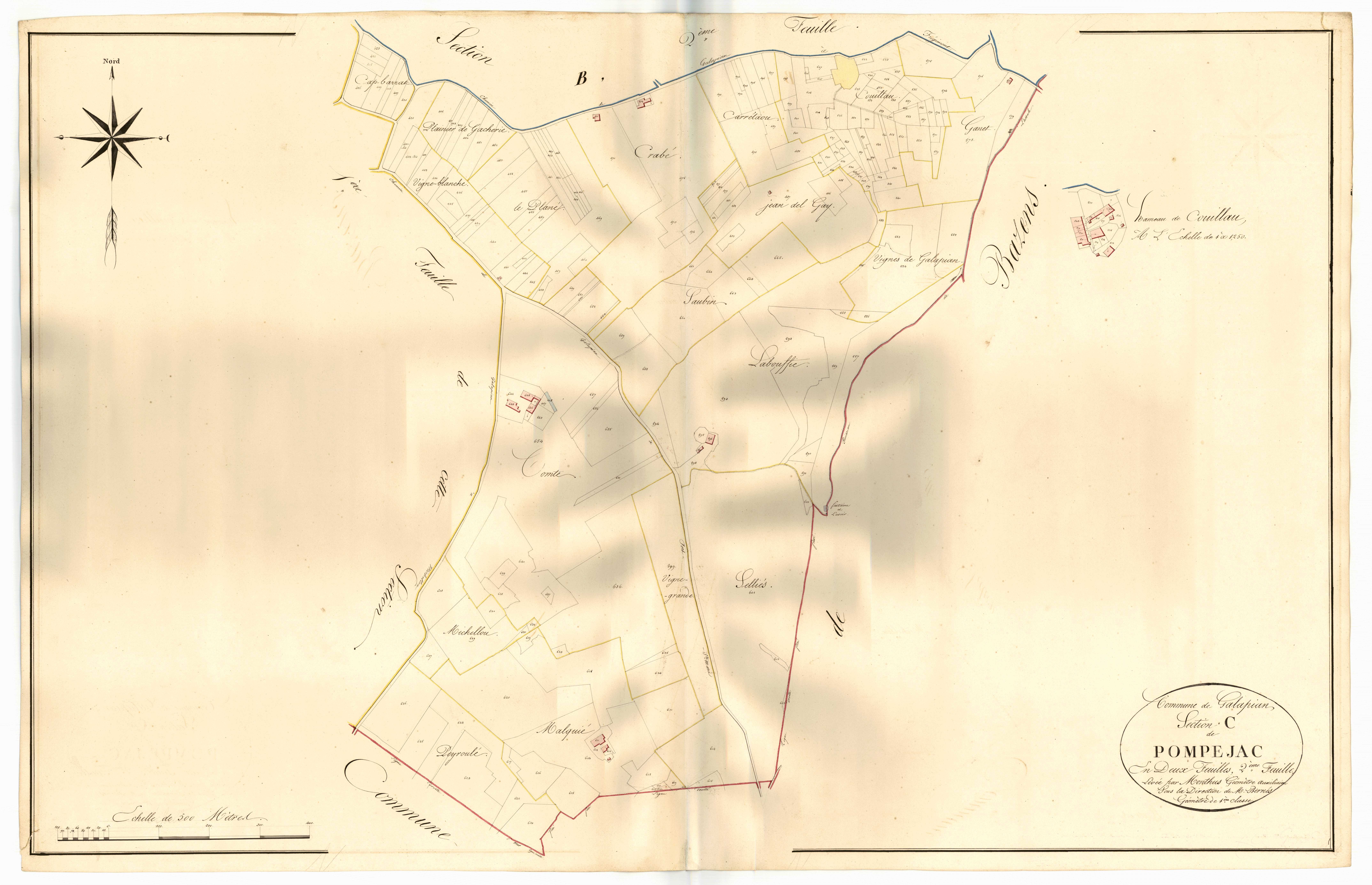 Plan napoléonien, atlas-C2 Pompéjac, Galapian