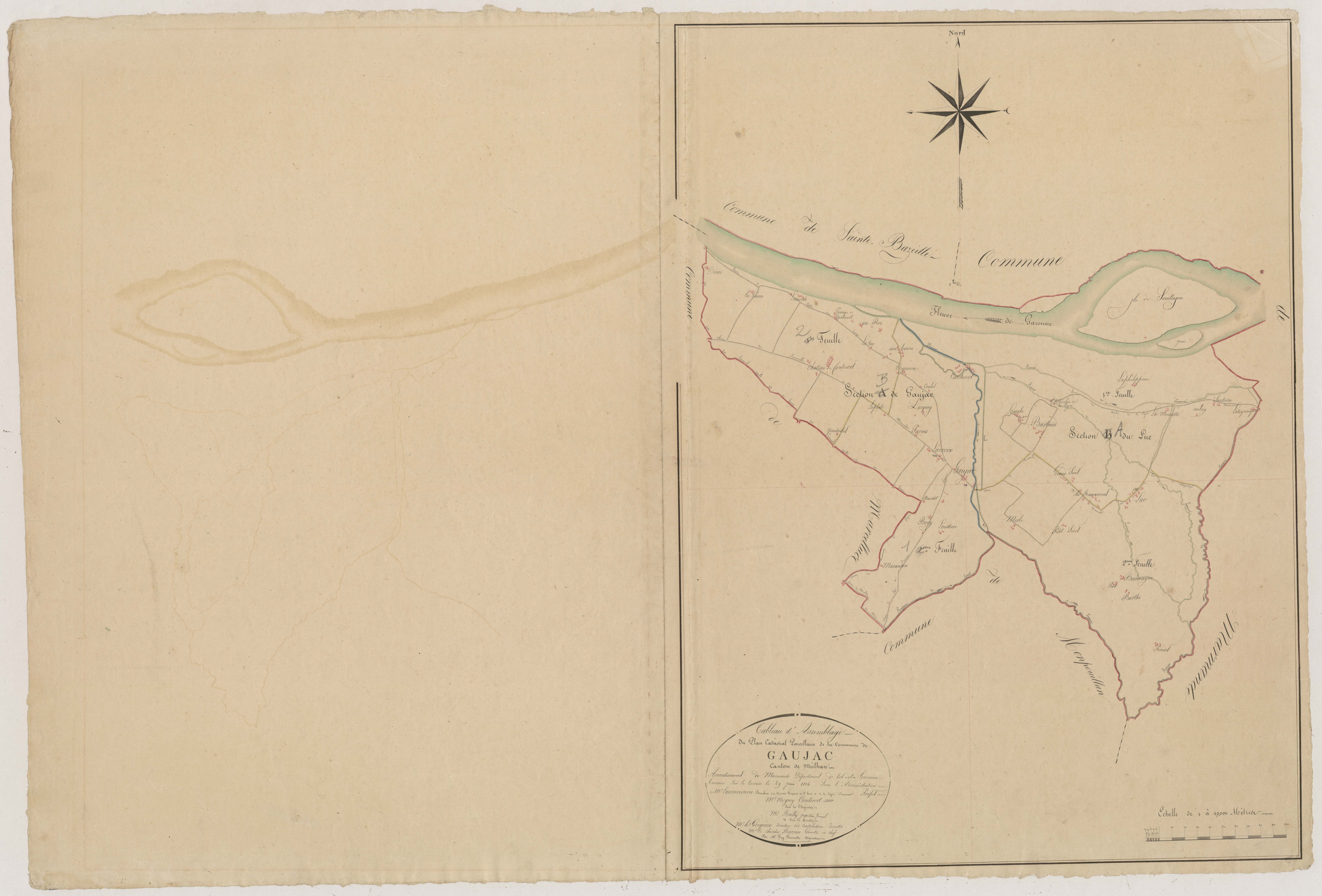 Plan napoléonien, atlas-TA, Gaujac