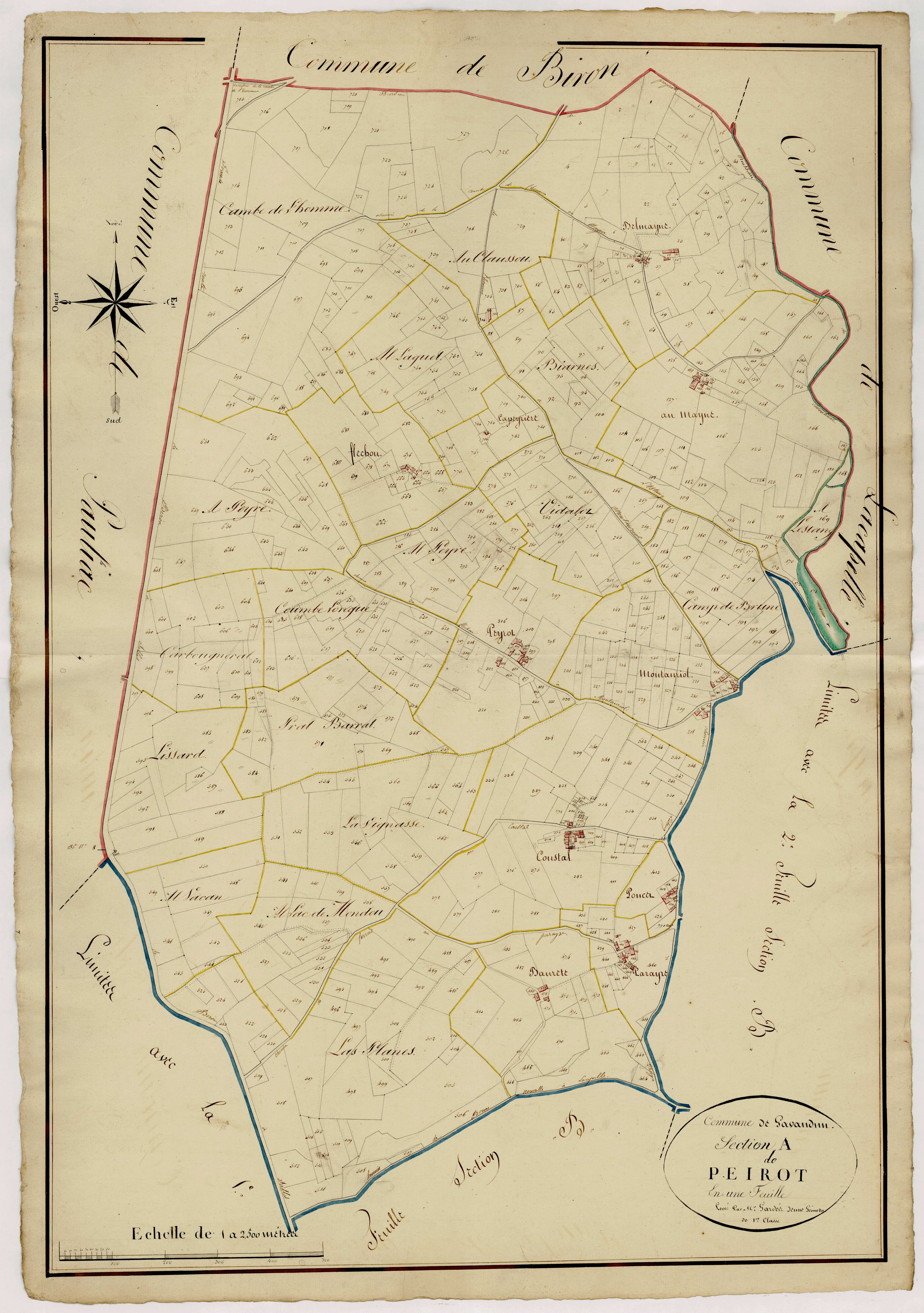 Plan napoléonien, atlas-A Peyrot, Gavaudun