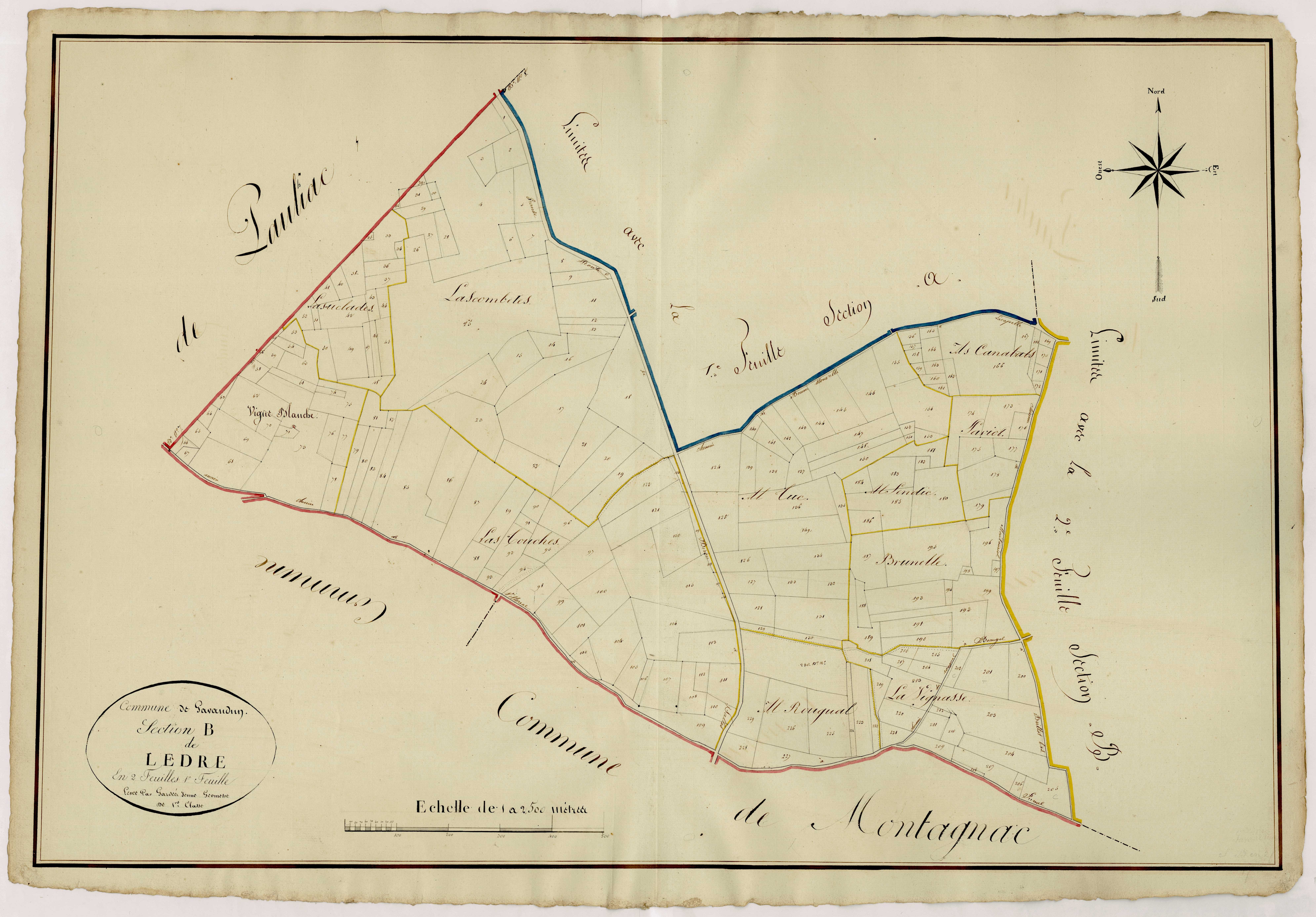 Plan napoléonien, atlas-B1 Lèdre, Gavaudun