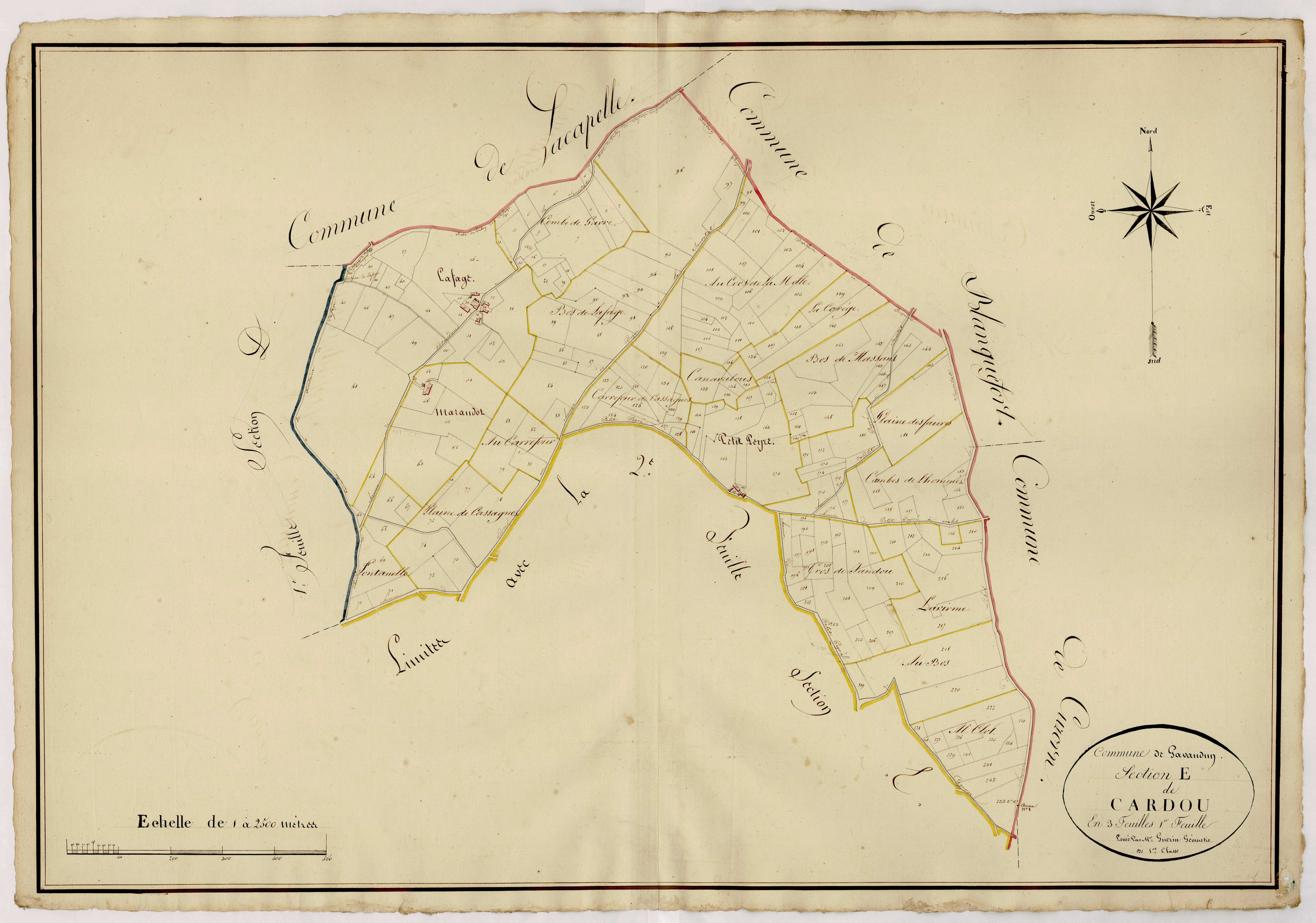 Plan napoléonien, atlas-E1 Cardou, Gavaudun