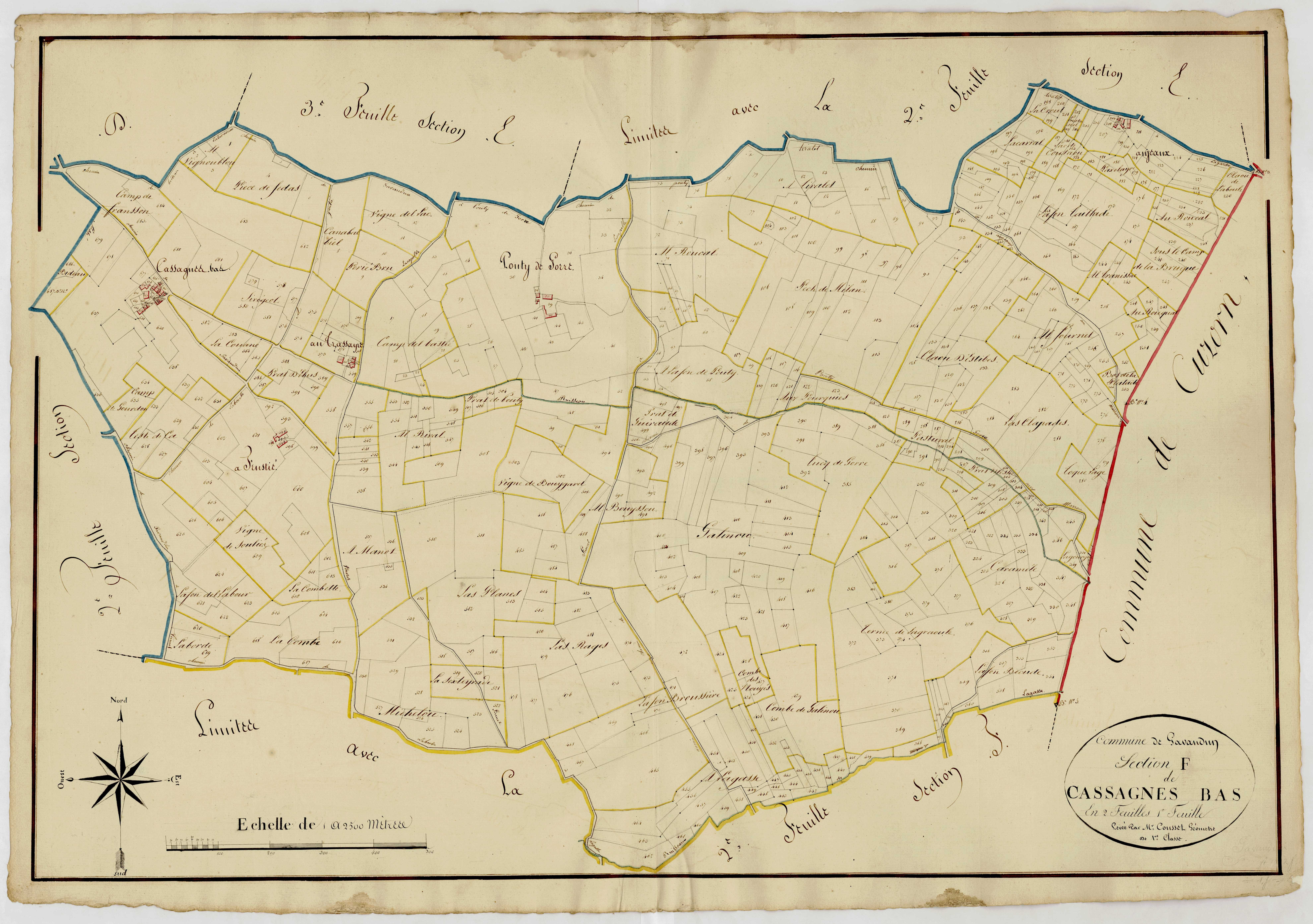 Plan napoléonien, atlas-F1 Cassagnes-Bas, Gavaudun