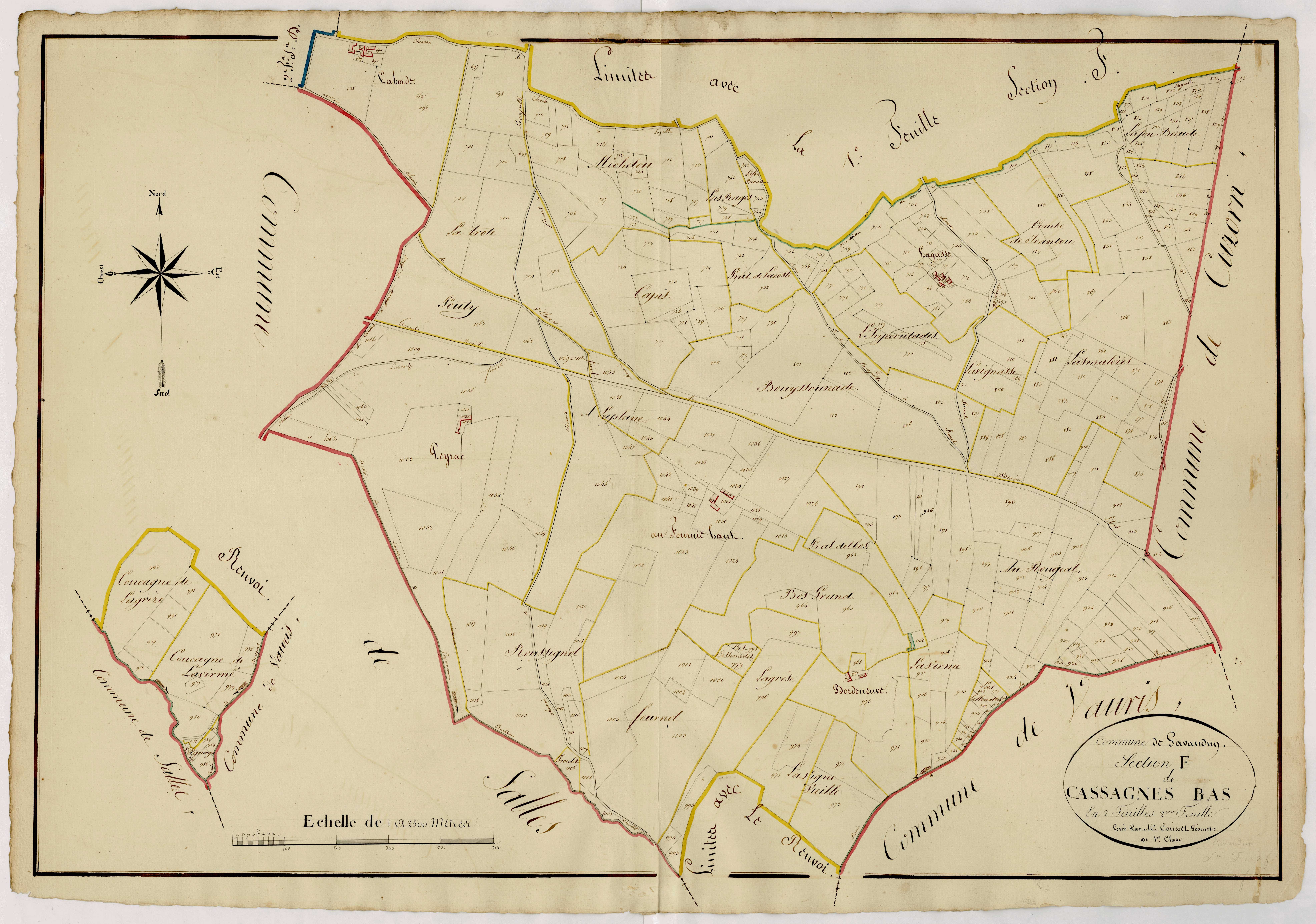 Plan napoléonien, atlas-F2 Cassagnes-Bas, Gavaudun
