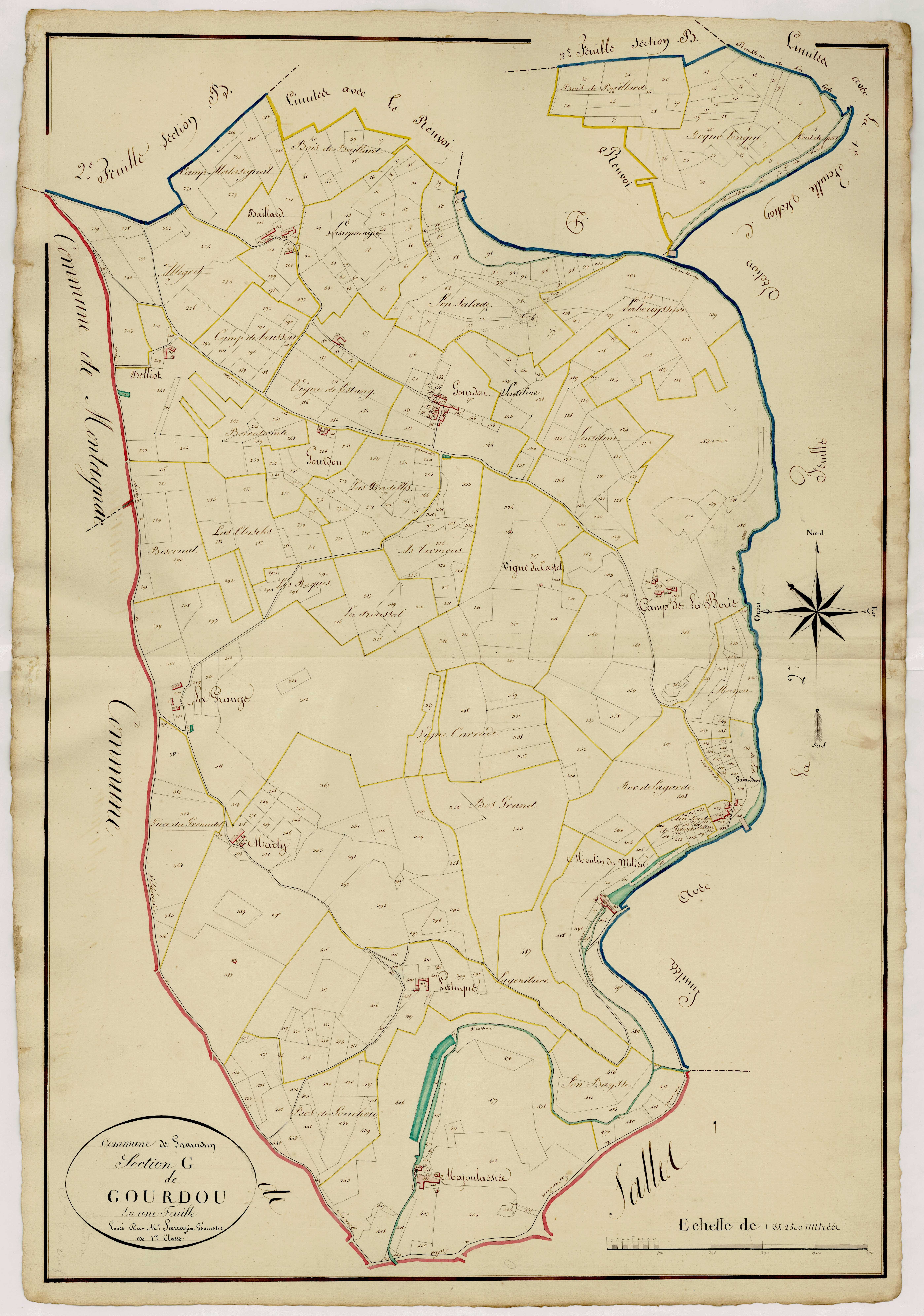 Plan napoléonien, atlas-G Gourdon, Gavaudun