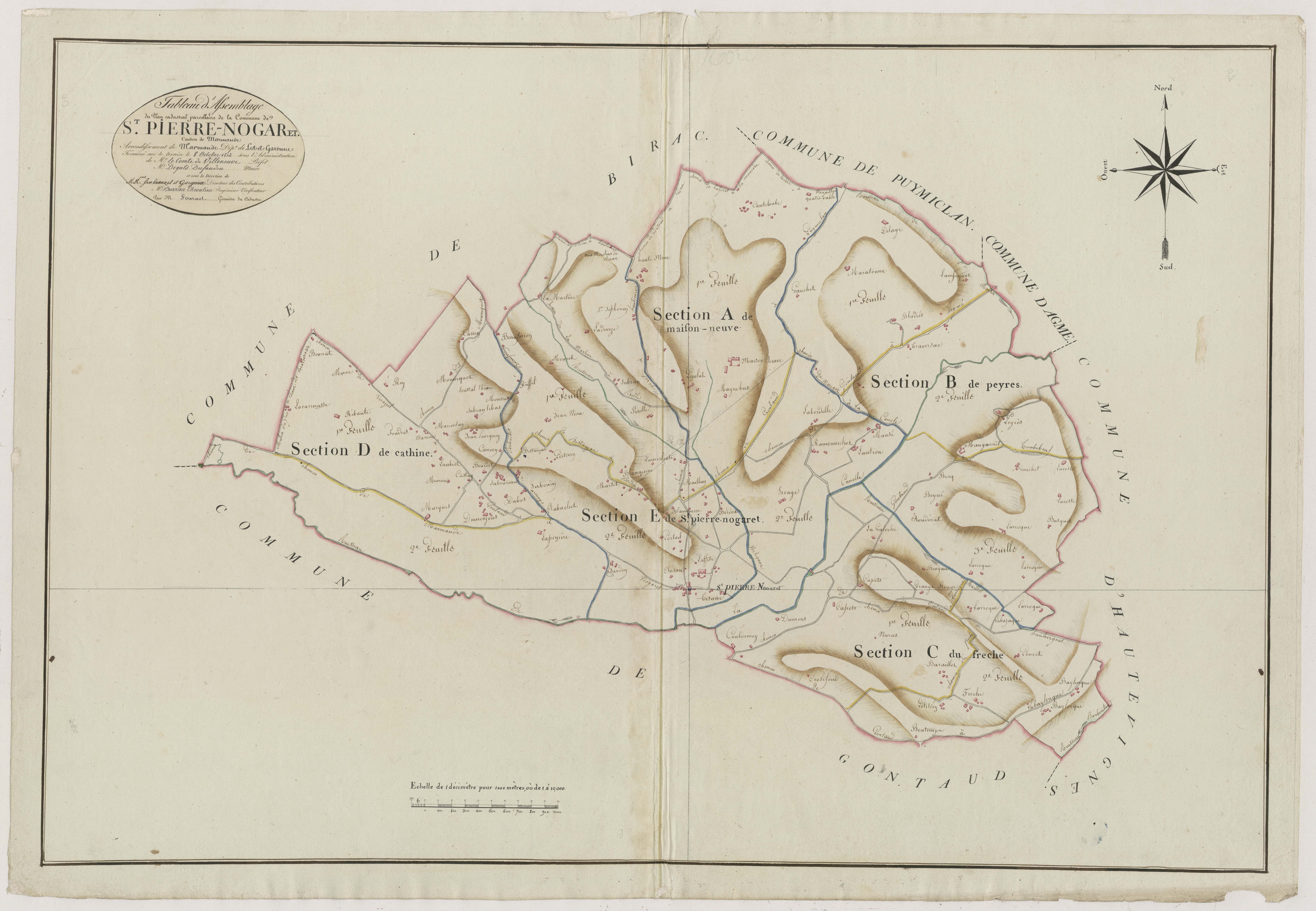 Plan primitif, atlas-TA, Gontaud-de-Nogaret