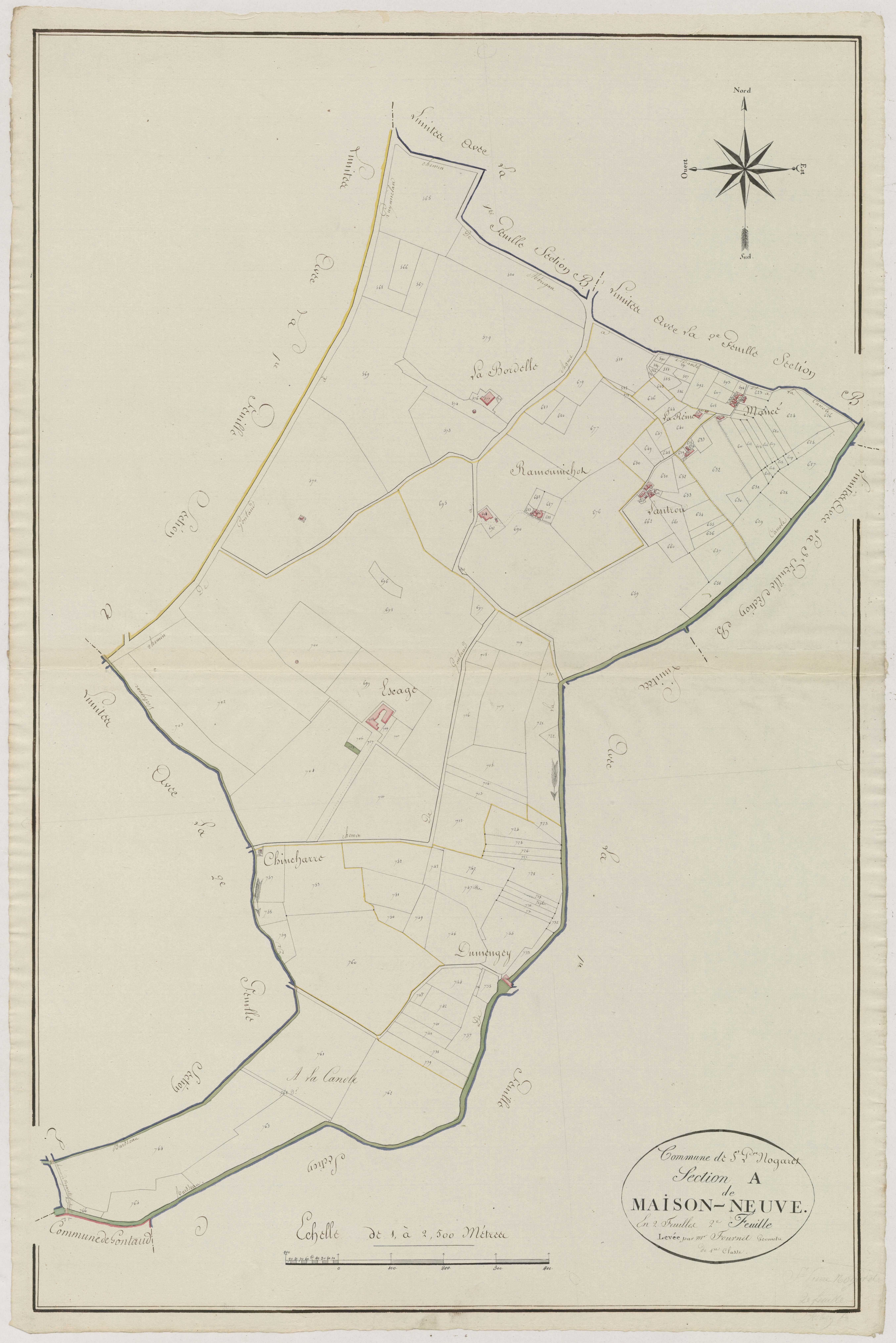 Plan primitif, atlas-A2 Maison-Neuve, Gontaud-de-Nogaret