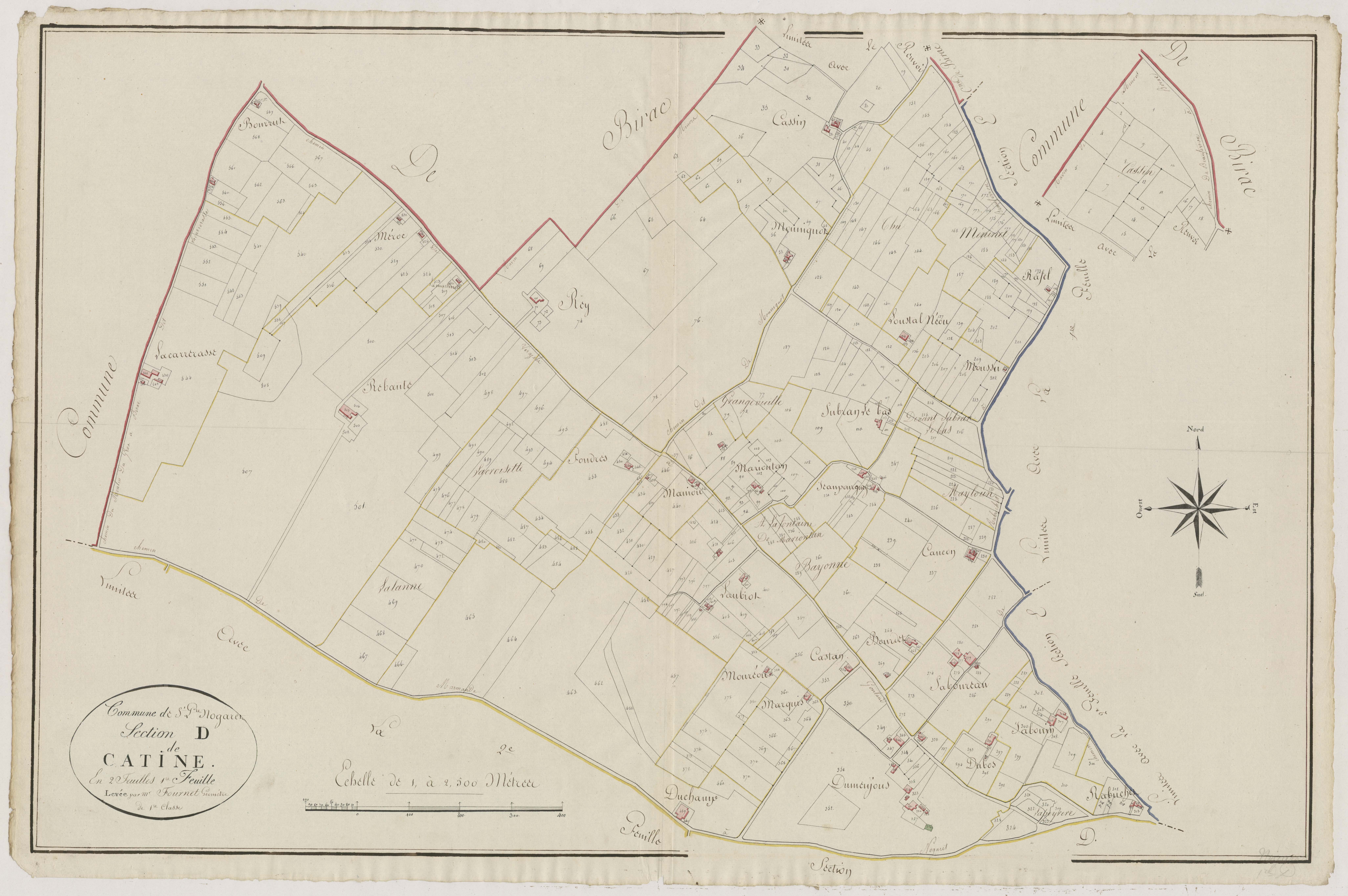 Plan primitif, atlas-D1 Catine, Gontaud-de-Nogaret