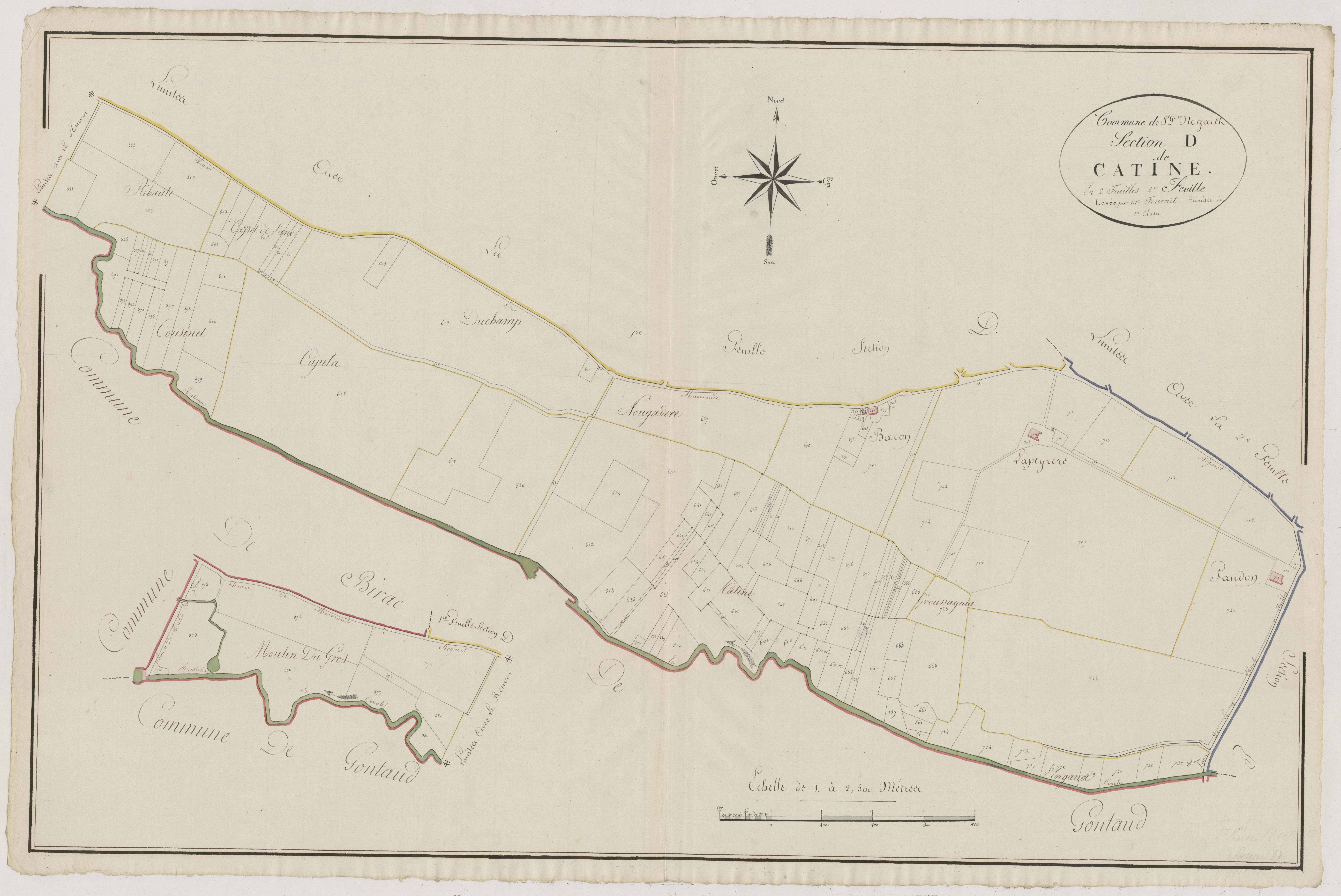 Plan primitif, atlas-D2 Catine, Gontaud-de-Nogaret