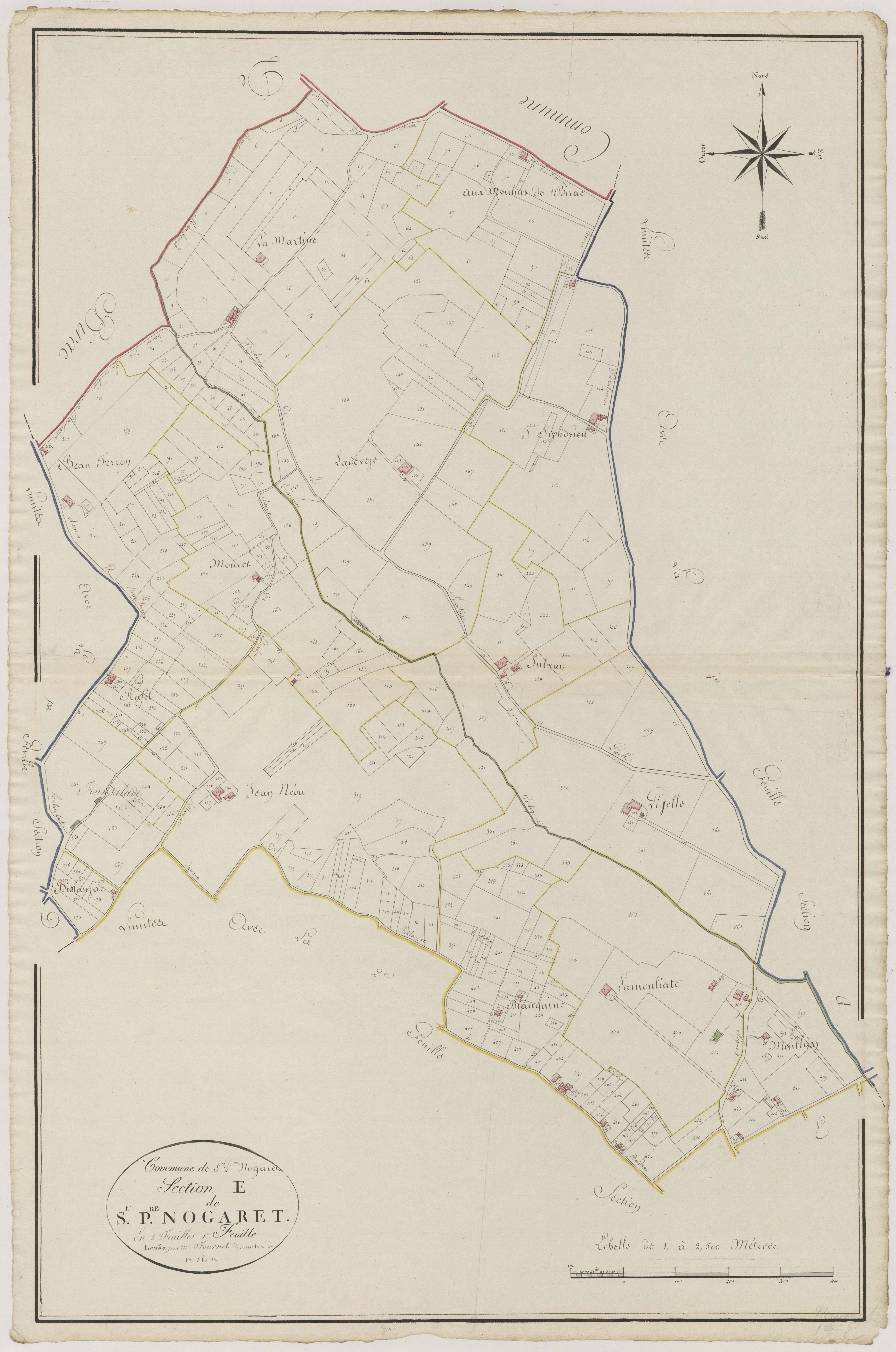 Plan primitif, atlas-E1 Saint-Pierre-Nogaret, Gontaud-de-Nogaret