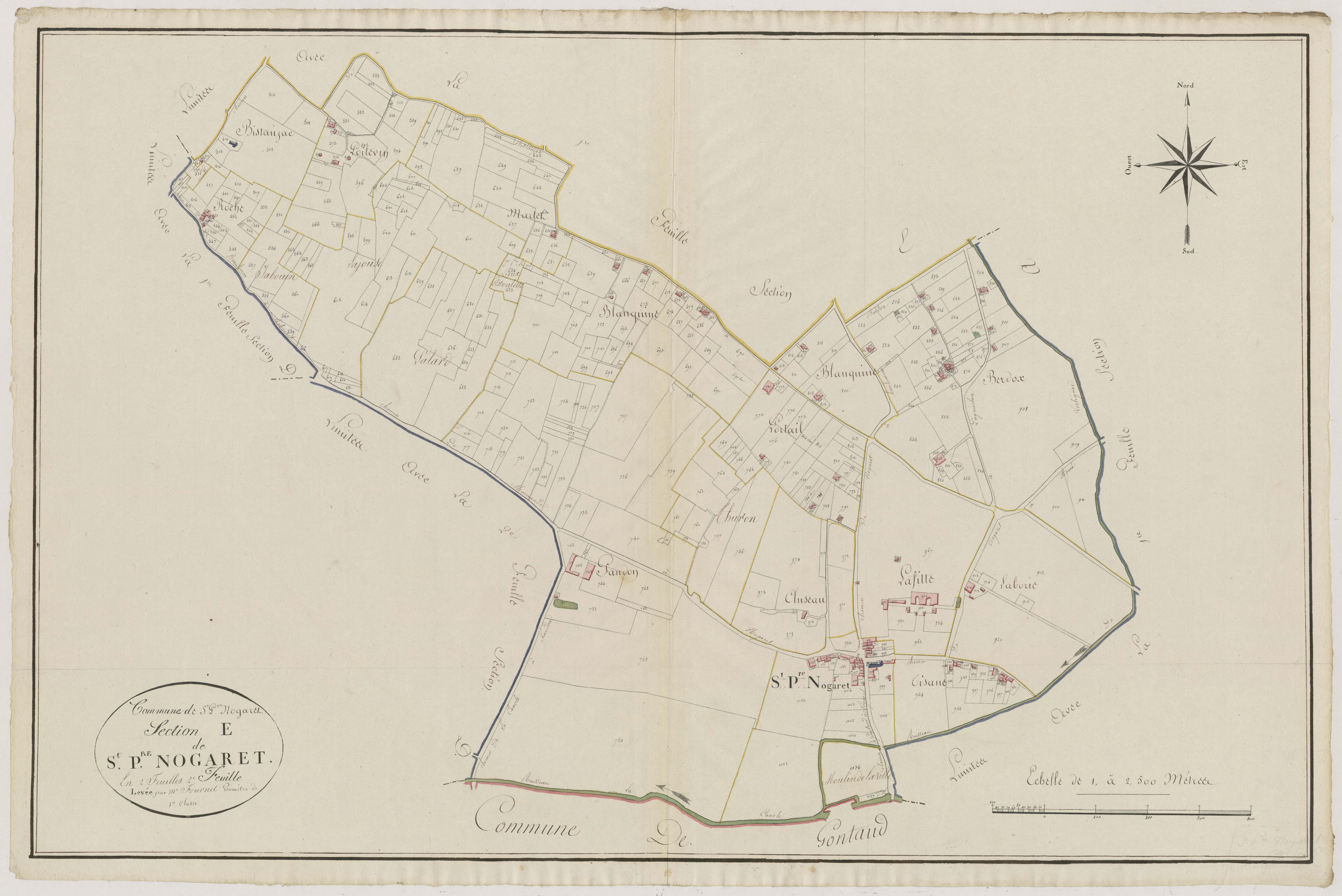 Plan primitif, atlas-E2 Saint-Pierre-Nogaret, Gontaud-de-Nogaret