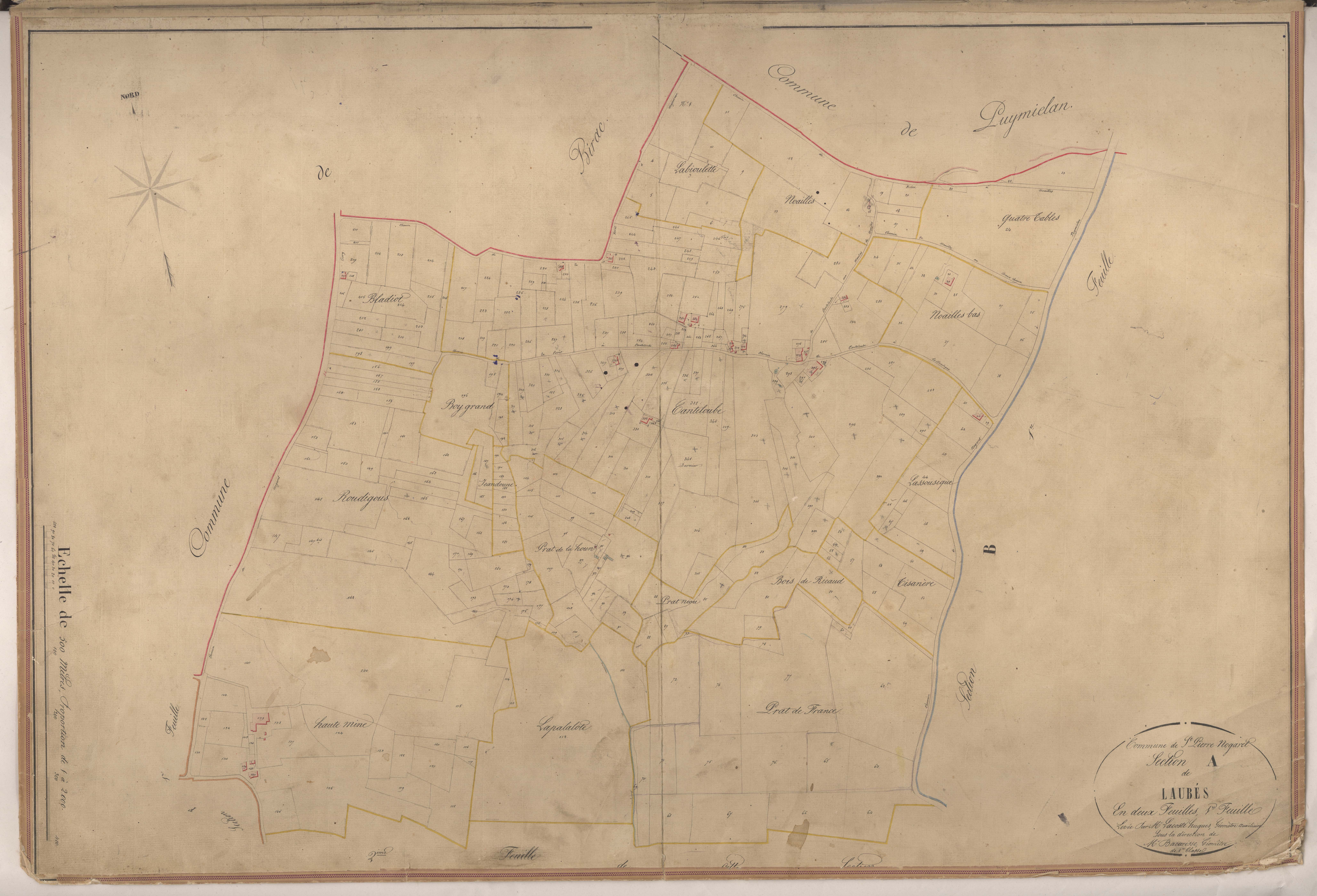 Plan napoléonien-A1 Laubès, Gontaud-de-Nogaret