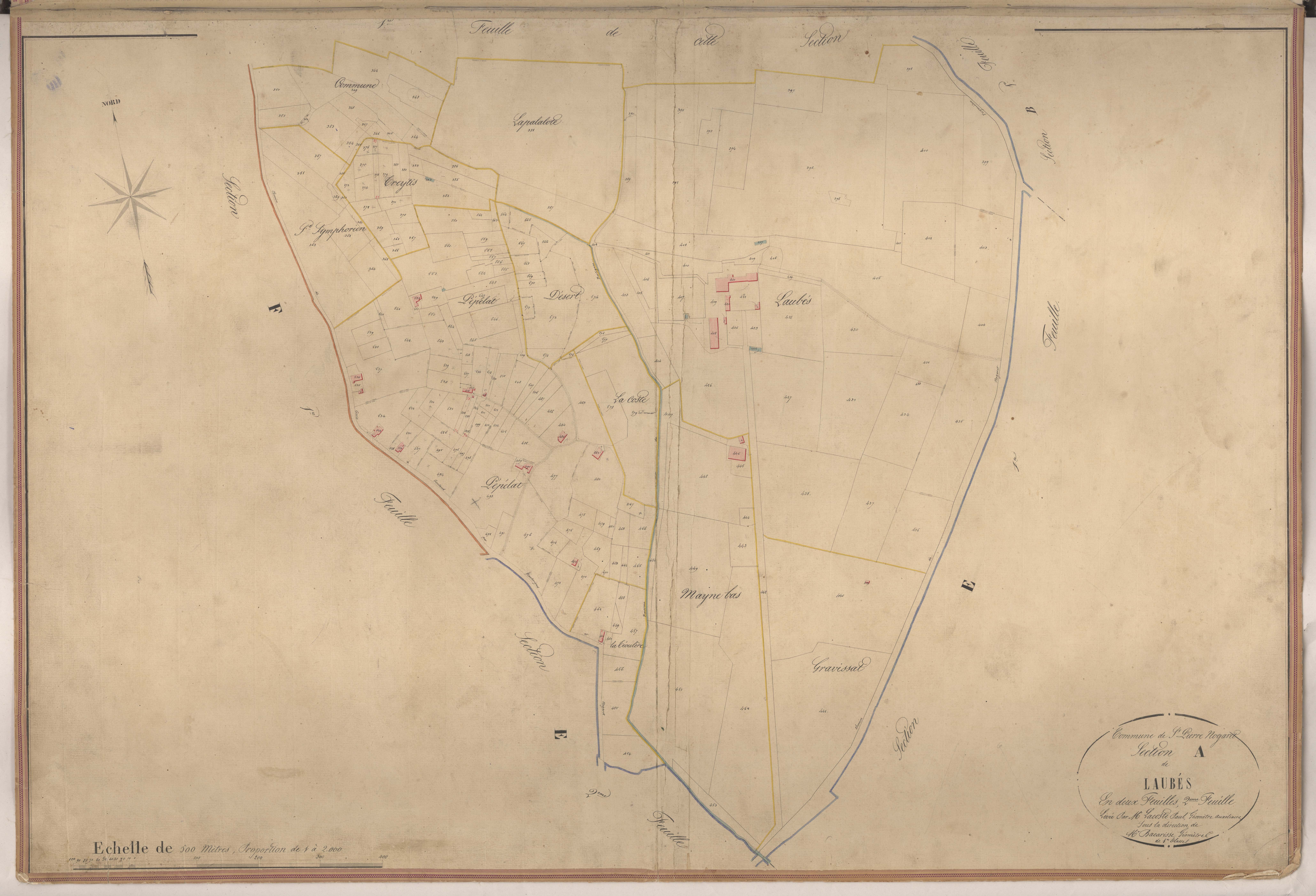Plan napoléonien-A2 Laubès, Gontaud-de-Nogaret