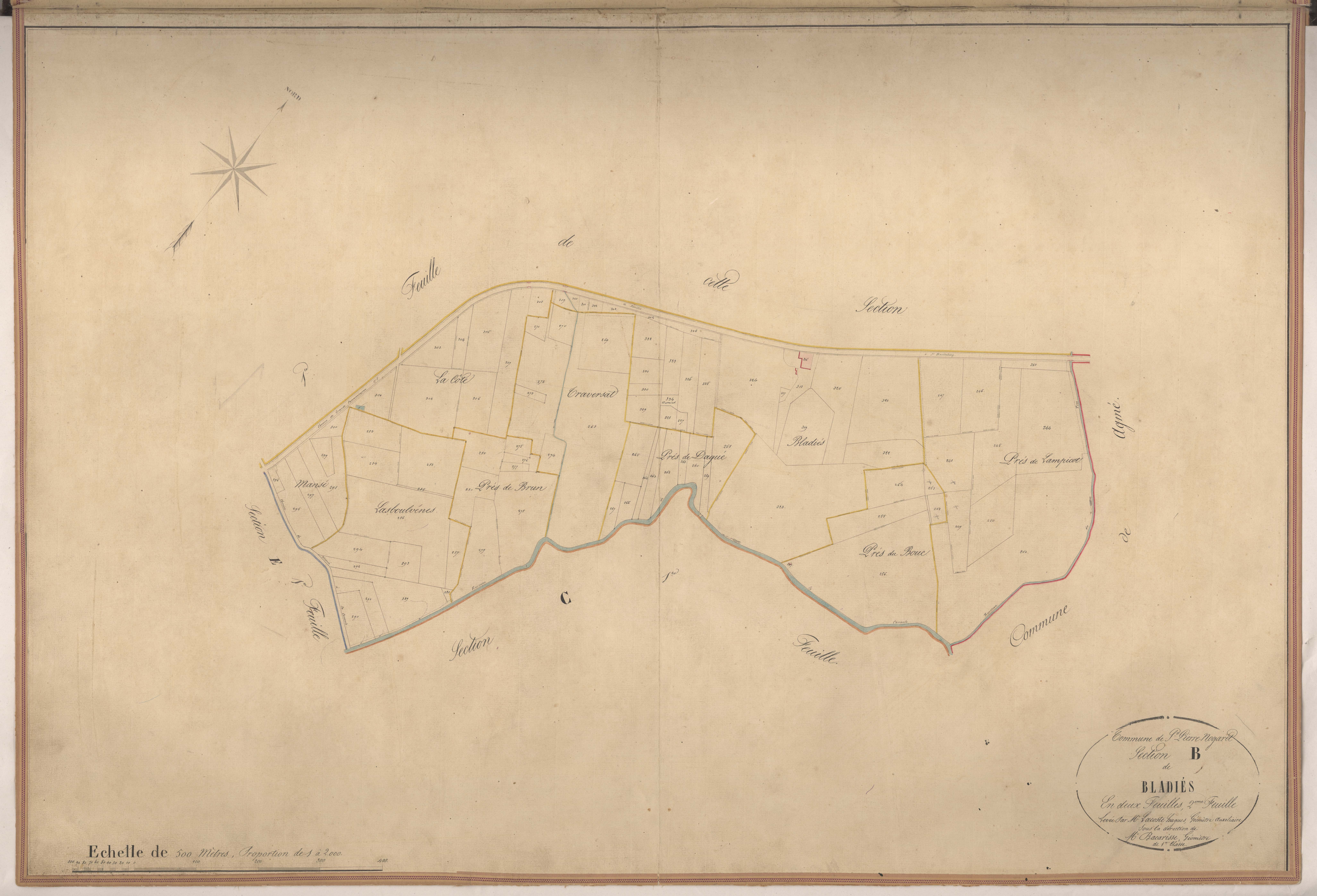 Plan napoléonien-B2 Bladiès, Gontaud-de-Nogaret