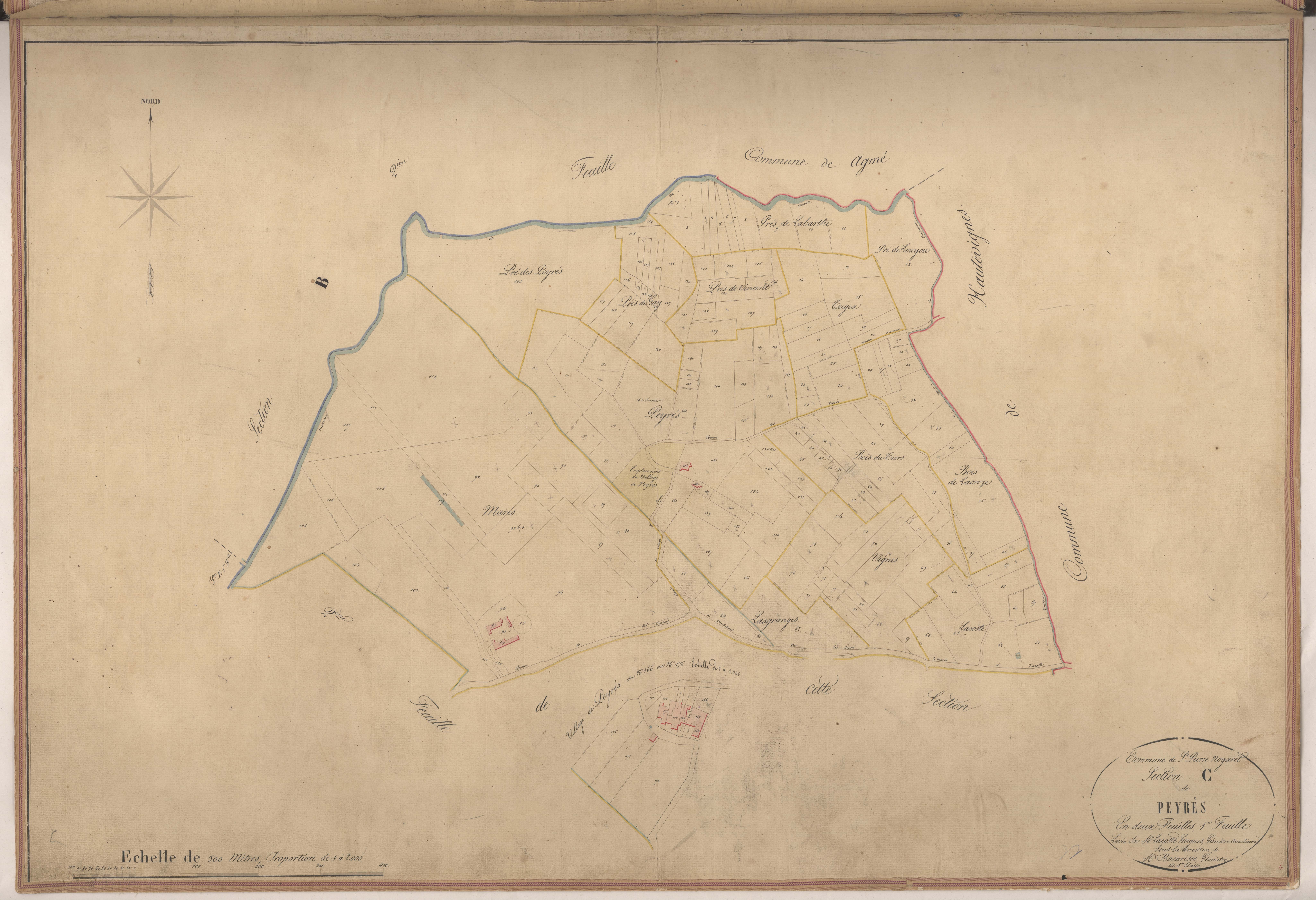 Plan napoléonien-C1 Peyrès, Gontaud-de-Nogaret