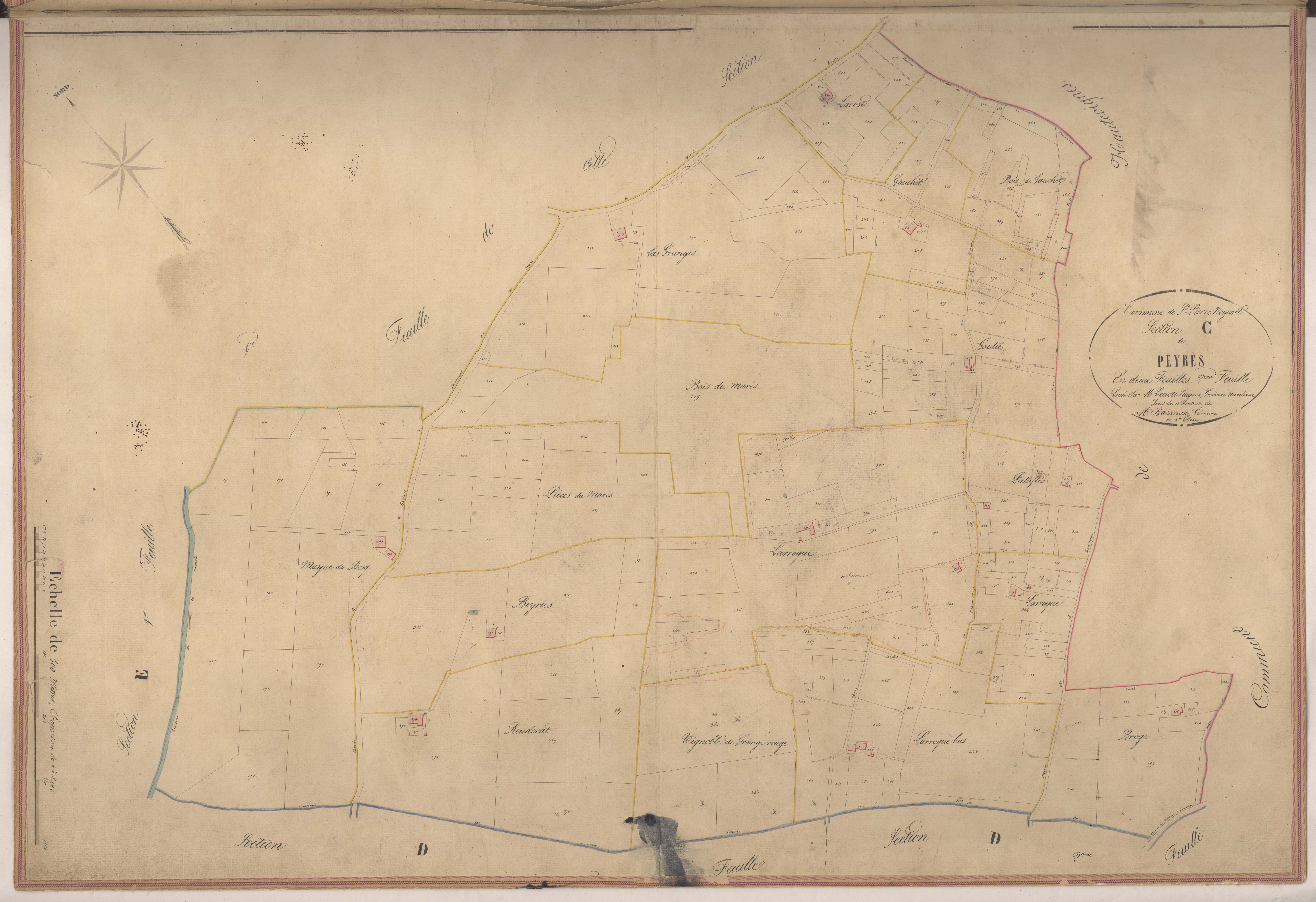 Plan napoléonien-C2 Peyrès, Gontaud-de-Nogaret