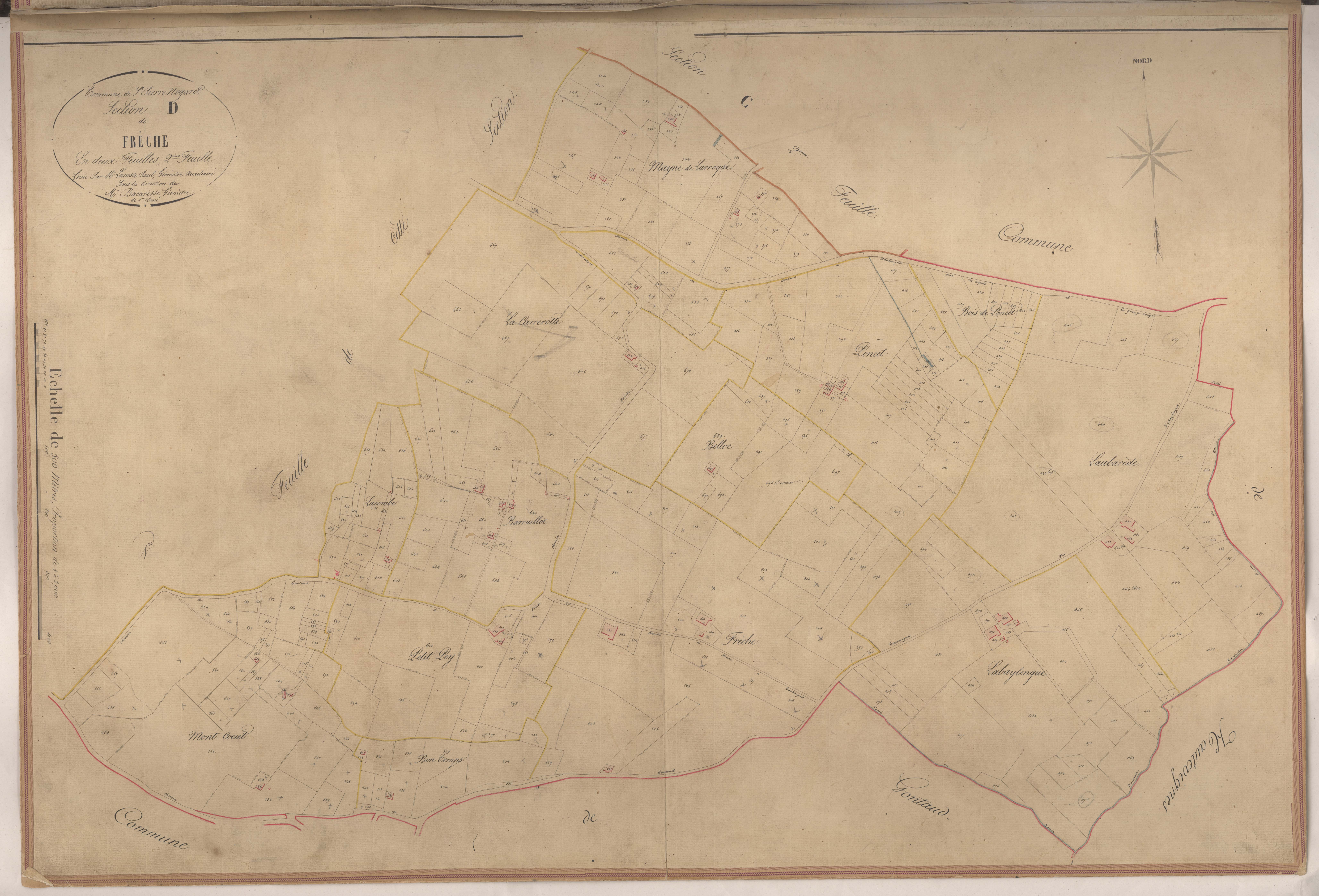 Plan napoléonien-D2 Frèche, Gontaud-de-Nogaret