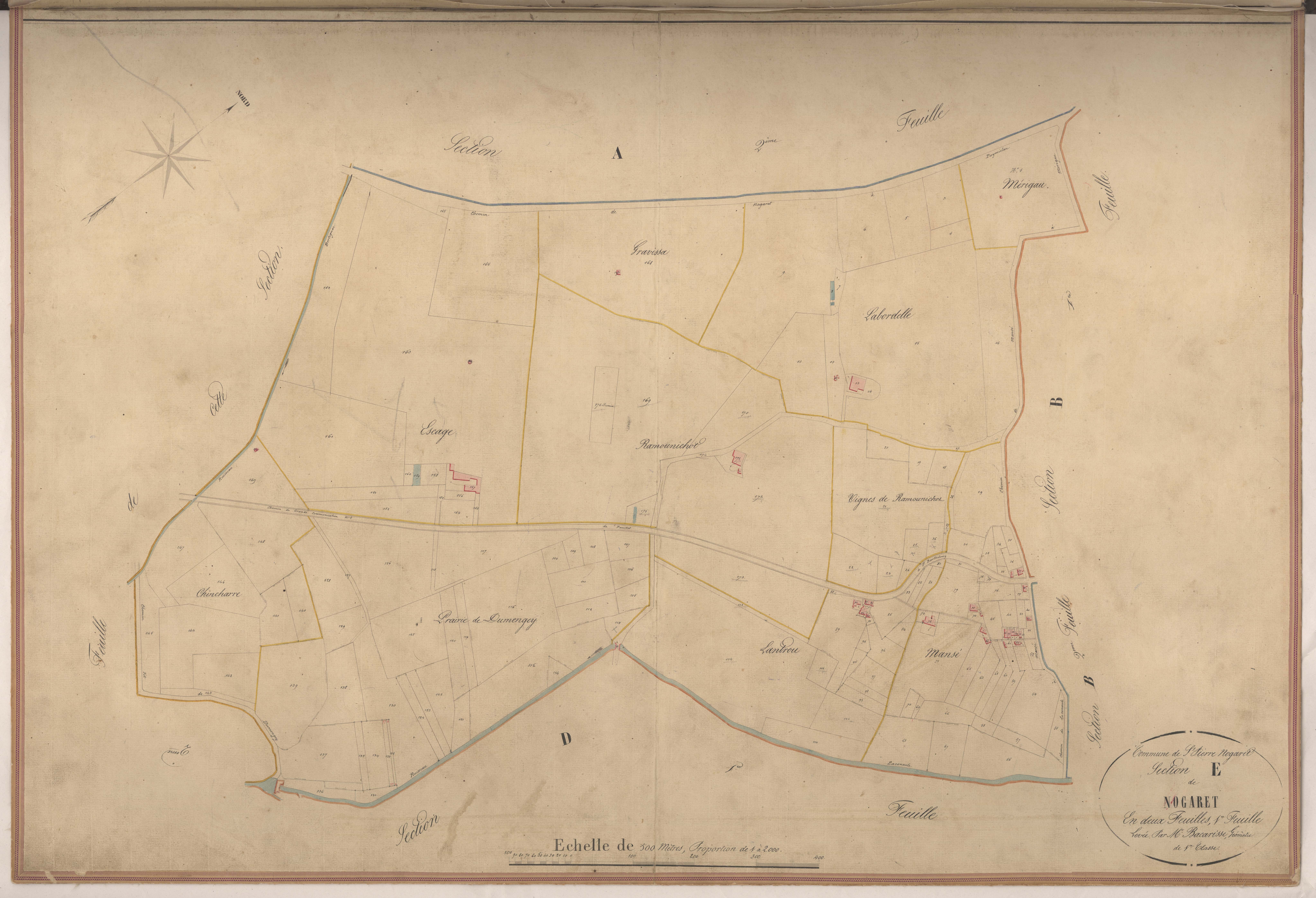 Plan napoléonien-E1 Nogaret, Gontaud-de-Nogaret