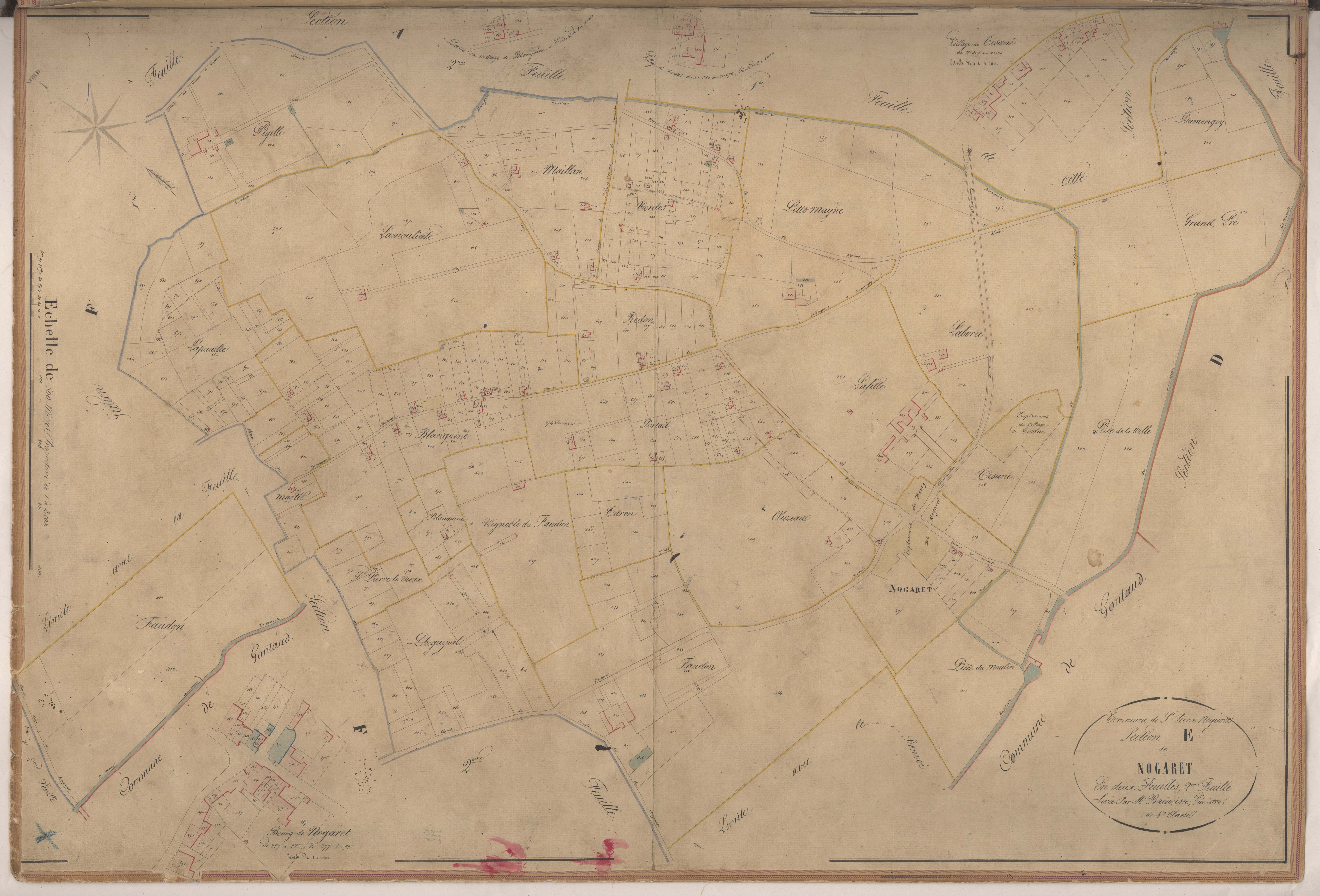 Plan napoléonien-E2 Nogaret, Gontaud-de-Nogaret
