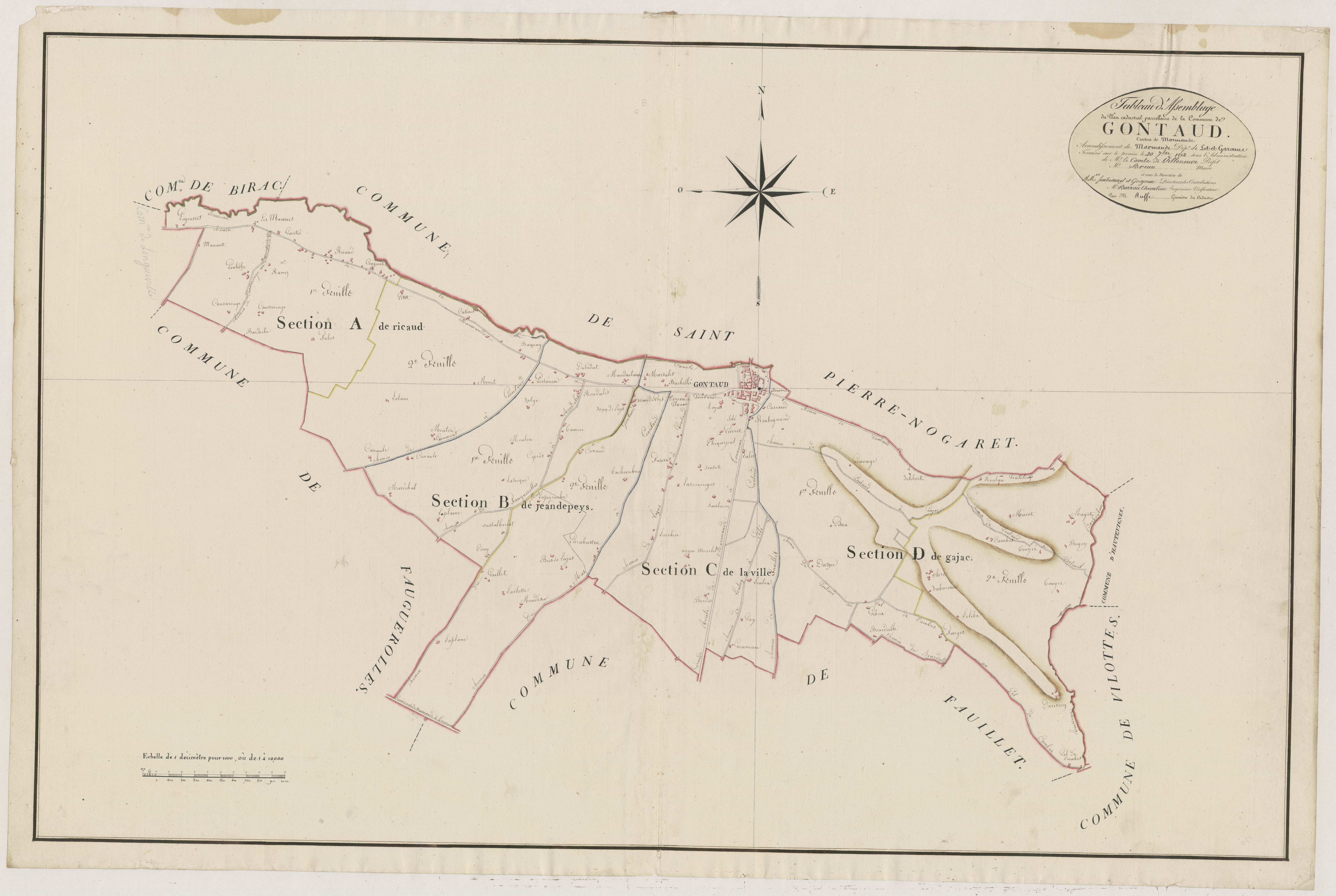 Plan primitif, atlas-TA, Gontaud-de-Nogaret