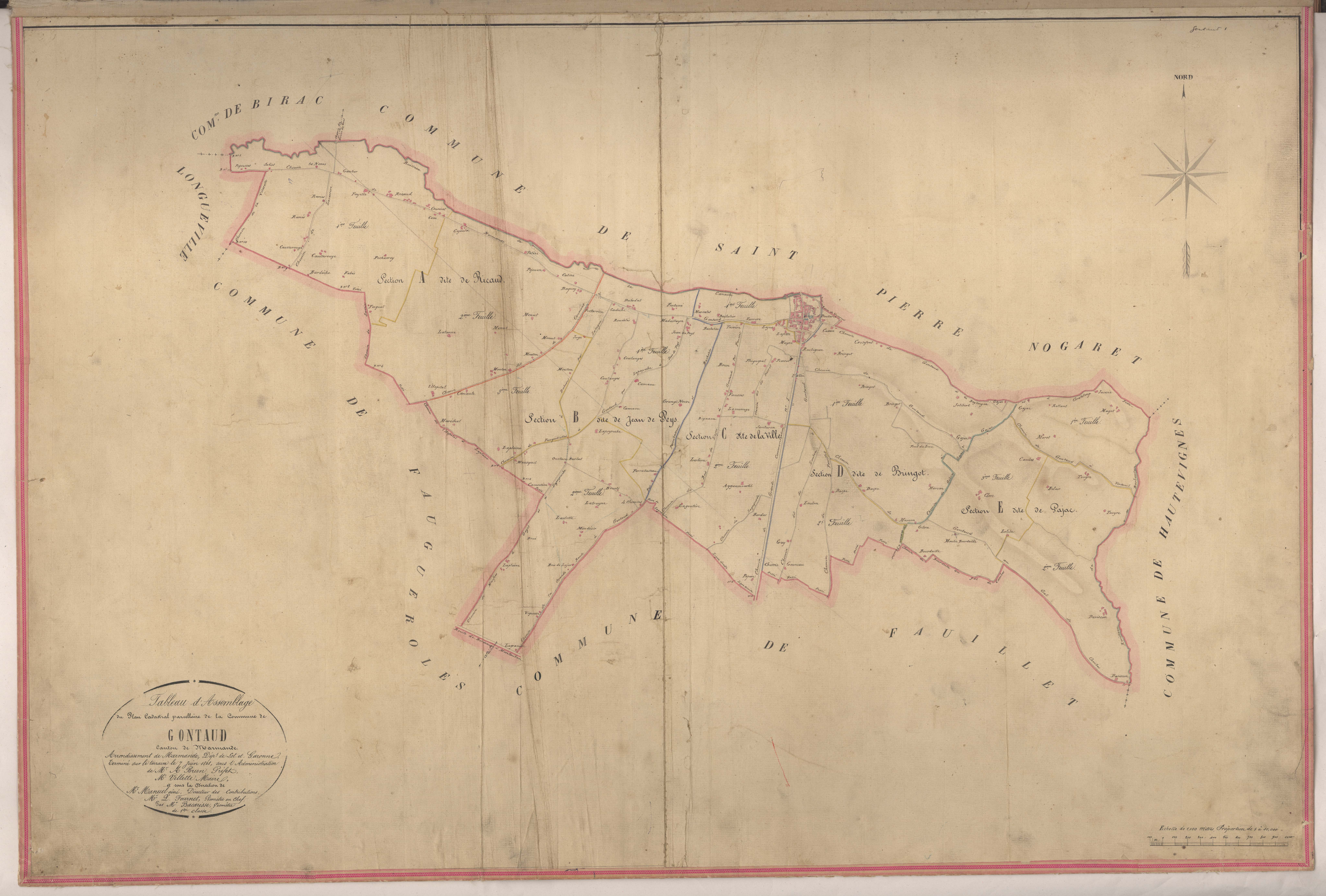 Plan napoléonien-TA, Gontaud-de-Nogaret