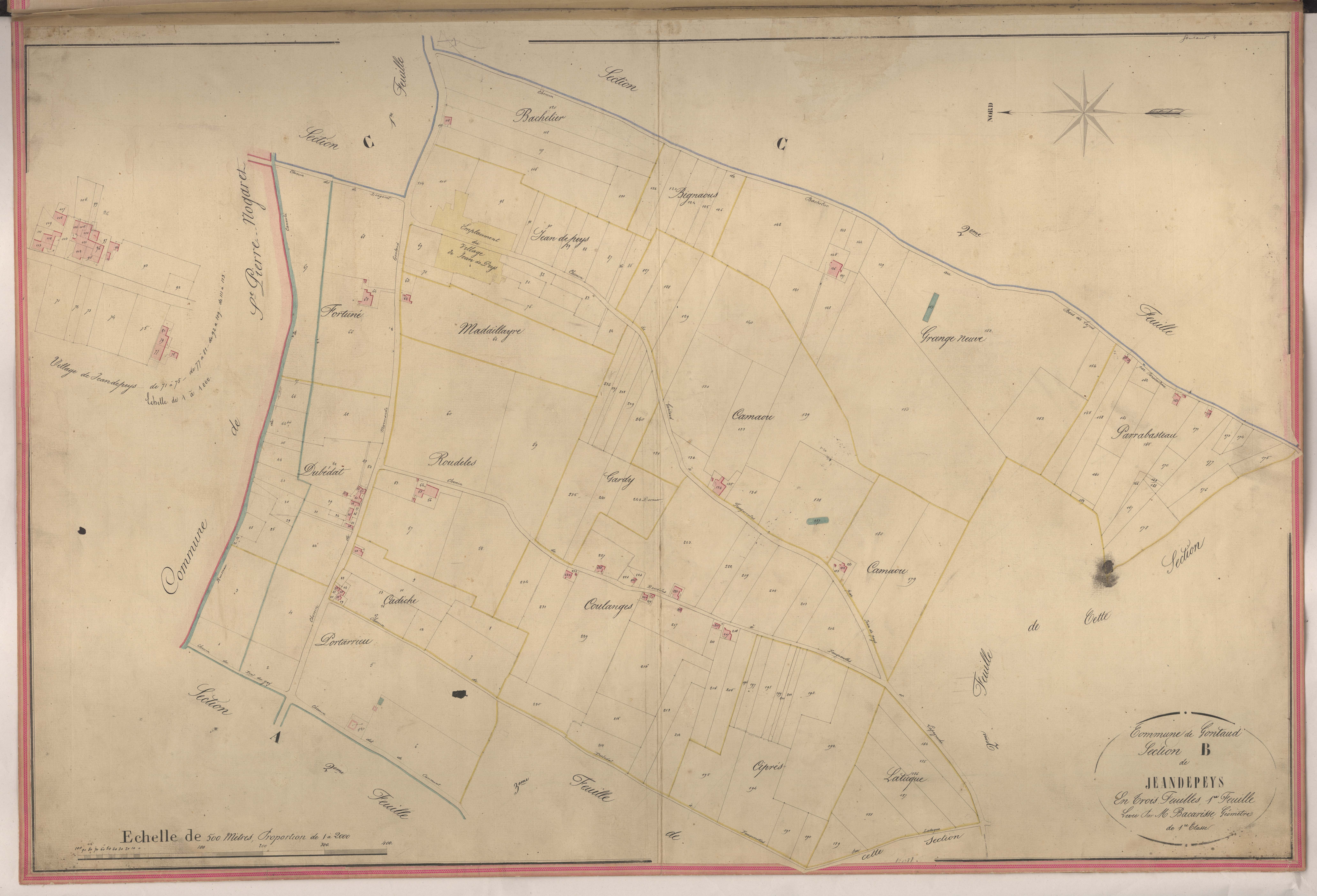 Plan napoléonien-B1 Jeandepeys, Gontaud-de-Nogaret