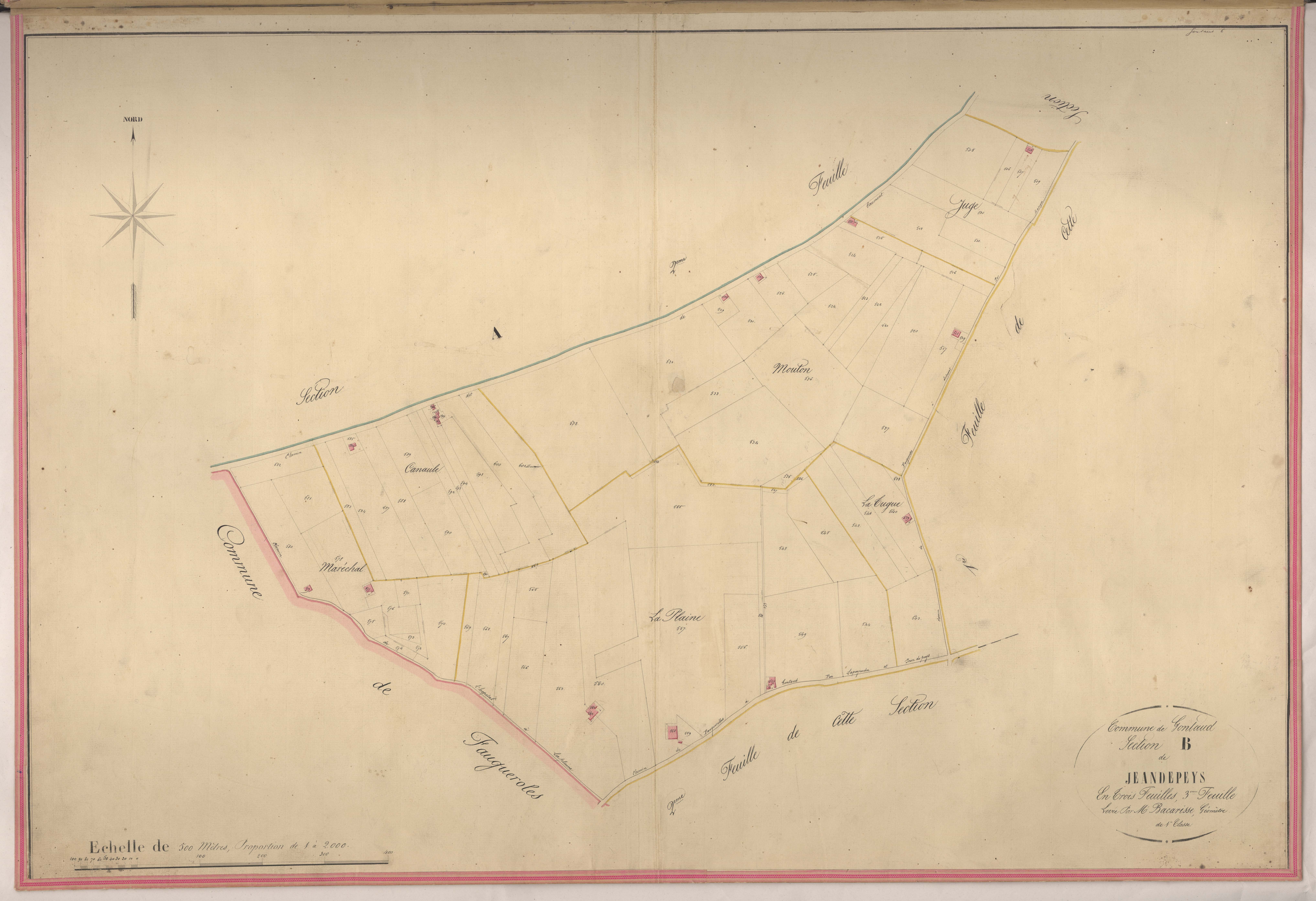 Plan napoléonien-B3 Jeandepeys, Gontaud-de-Nogaret