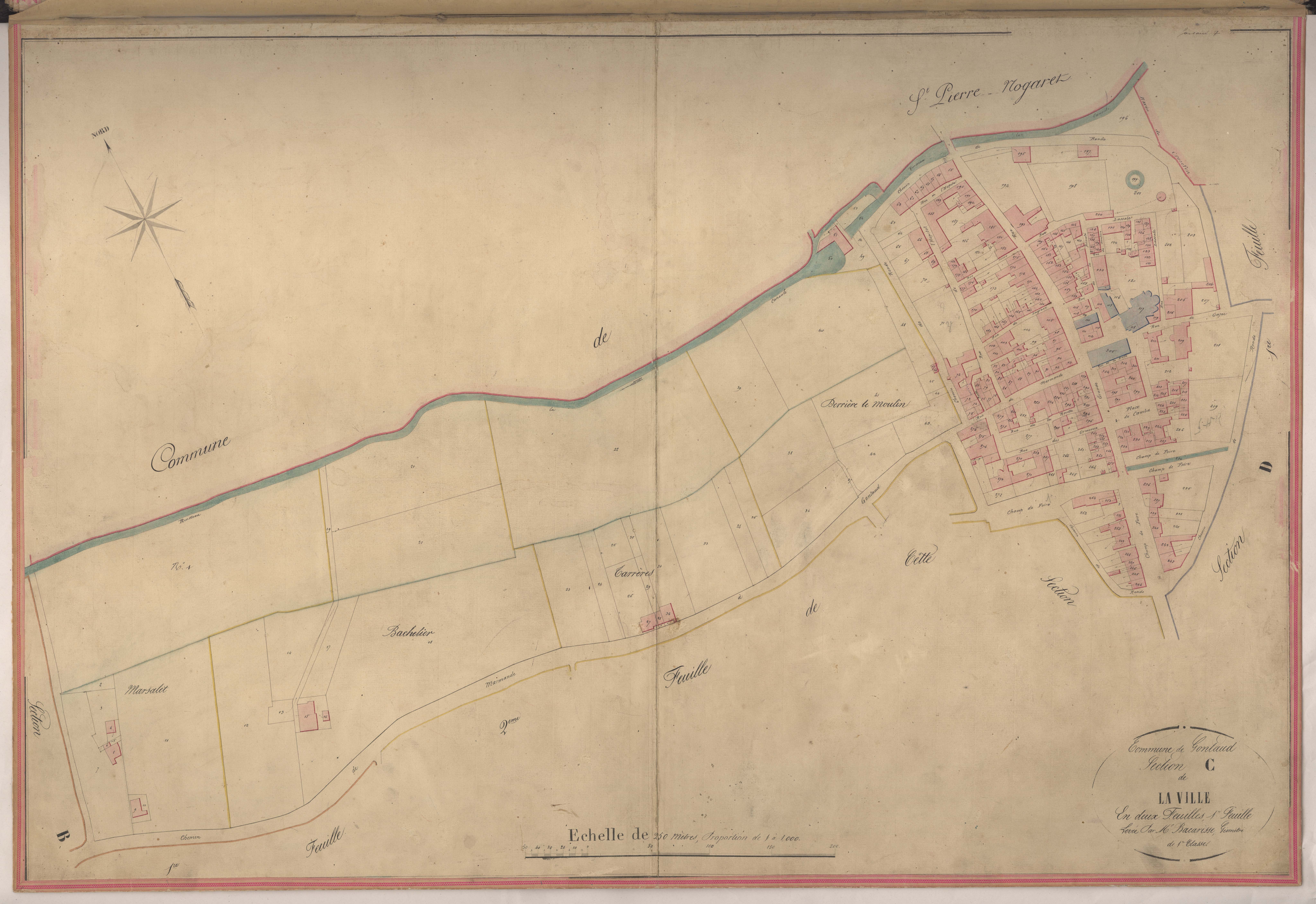 Plan napoléonien-C1 La Ville, Gontaud-de-Nogaret
