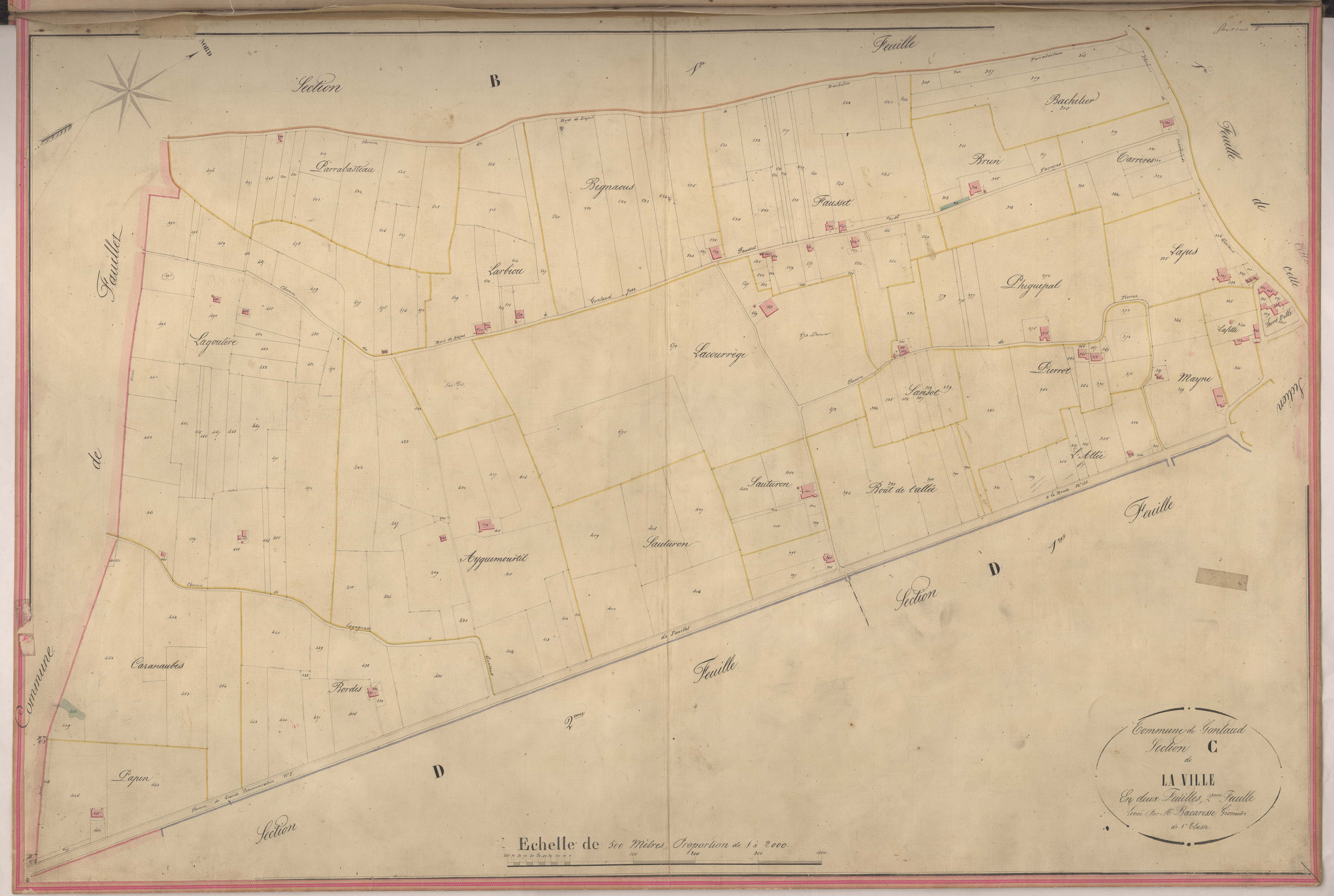 Plan napoléonien-C2 La Ville, Gontaud-de-Nogaret