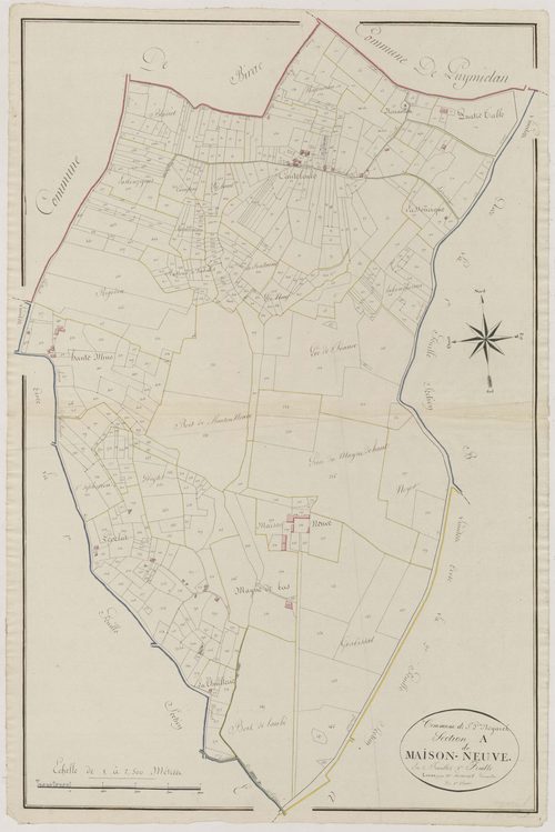 Plan primitif, atlas-A1 Maison-Neuve, Gontaud-de-Nogaret