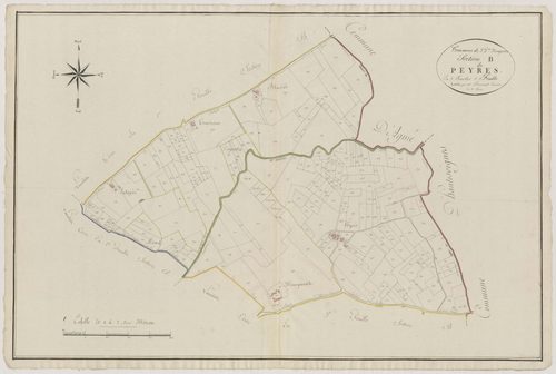 Plan primitif, atlas-B2 Peyres, Gontaud-de-Nogaret
