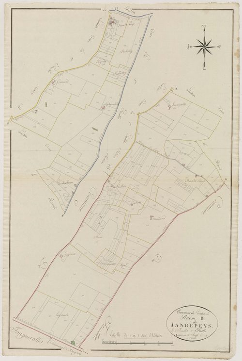 Plan primitif, atlas-B2 Jandepeys, Gontaud-de-Nogaret