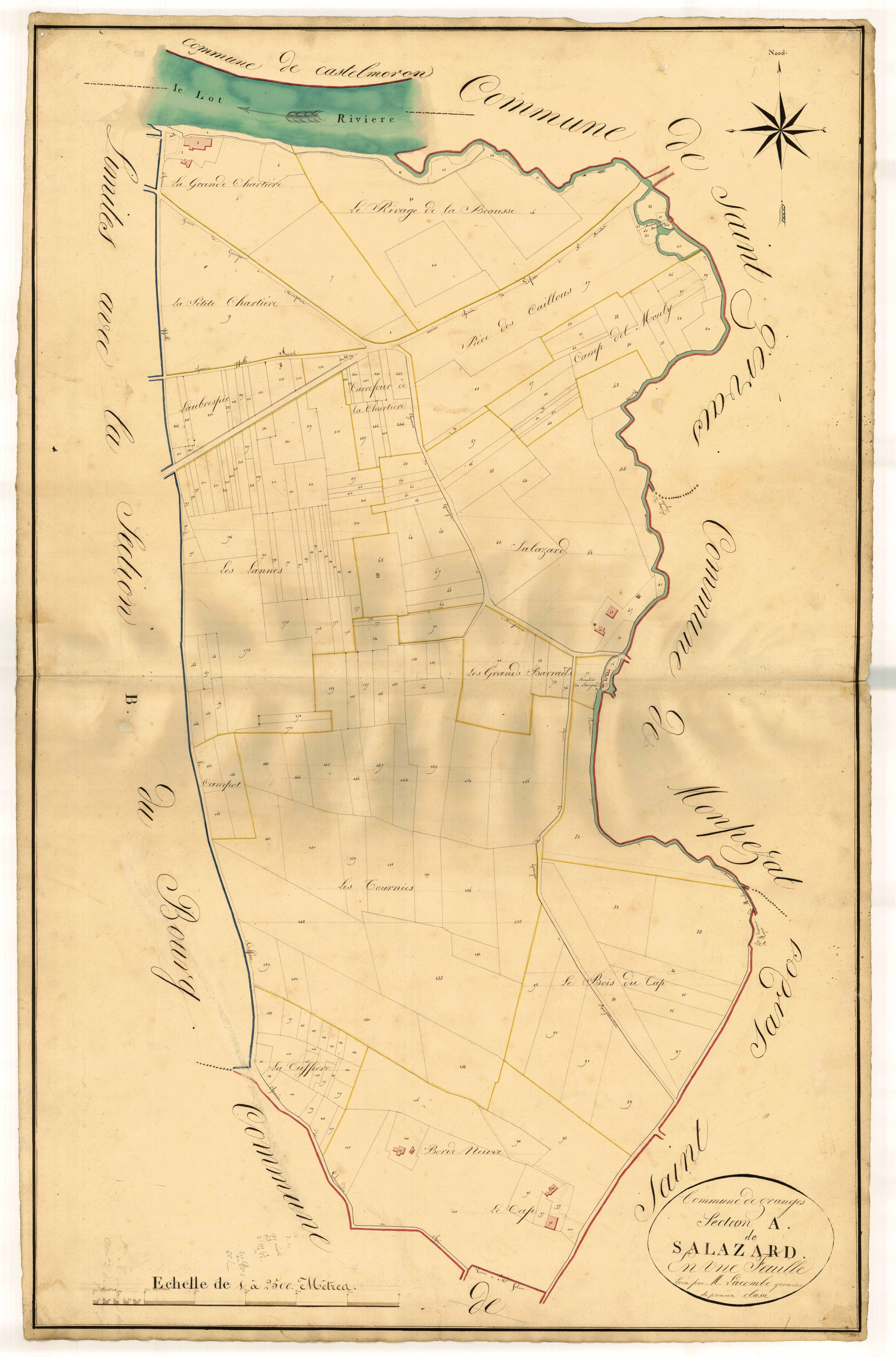 Plan napoléonien, atlas-A Salazard, Granges-sur-Lot