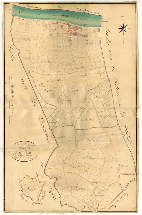 Plan napoléonien, atlas-B Bourg, Granges-sur-Lot