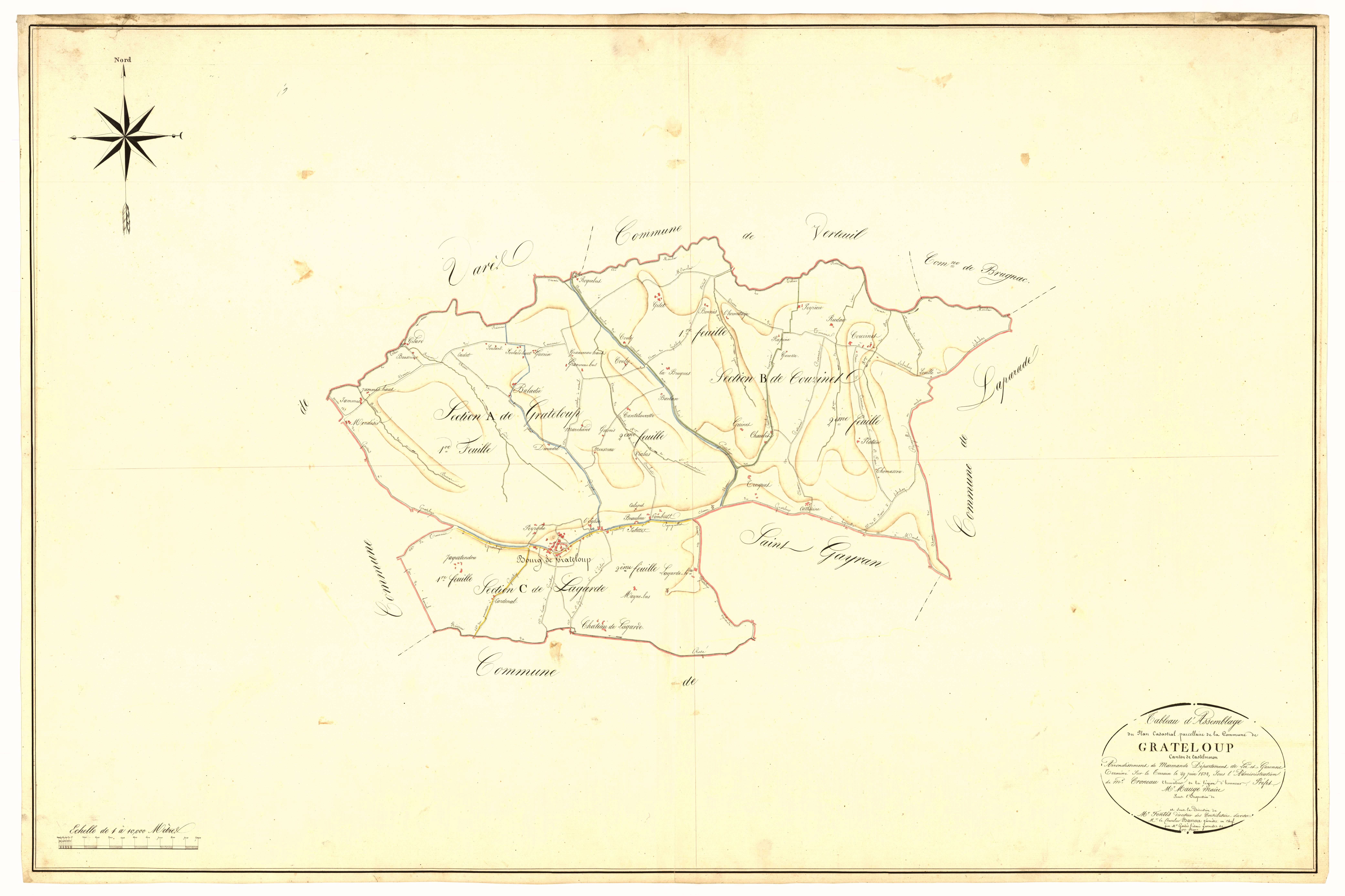 Plan napoléonien, atlas-TA, Grateloup-Saint-Gayrand