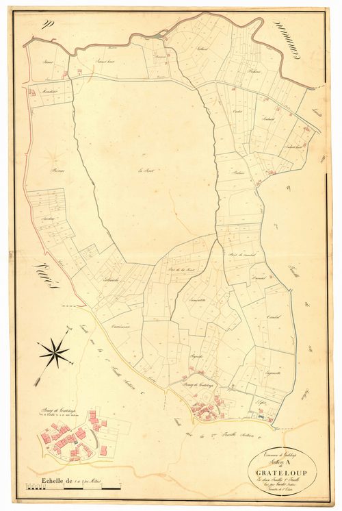 Plan napoléonien, atlas-A1 Grateloup, Grateloup-Saint-Gayrand