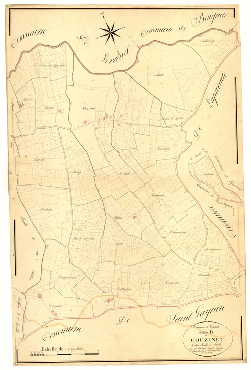 Plan napoléonien, atlas-B2 Couzinet, Grateloup-Saint-Gayrand