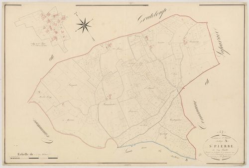 Plan napoléonien, atlas-A Saint-Pierre, Saint-Gayrand (voir Grateloup)