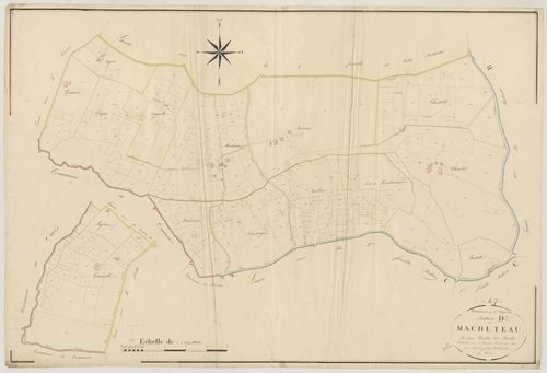 Plan napoléonien, atlas-D2 Macheteau, Saint-Gayrand (voir Grateloup)