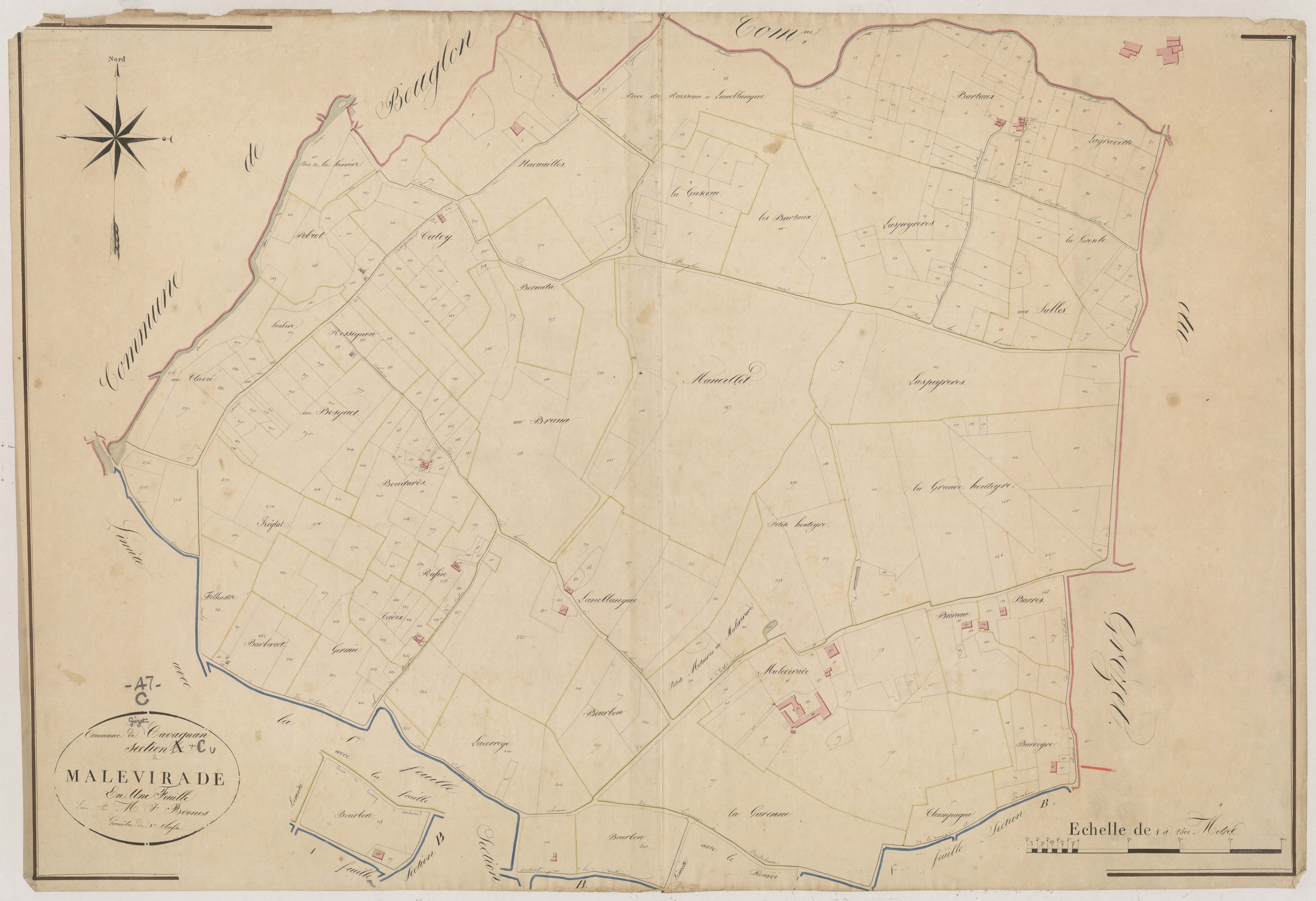Plan napoléonien, atlas-C Malevirade, Grézet-Cavagnan