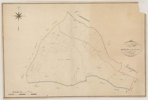 Plan napoléonien, atlas-A1 Moulinet-Lanau, Grézet-Cavagnan