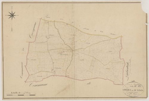 Plan napoléonien, atlas-B2 Grezet-et-d’Uzan, Grézet-Cavagnan