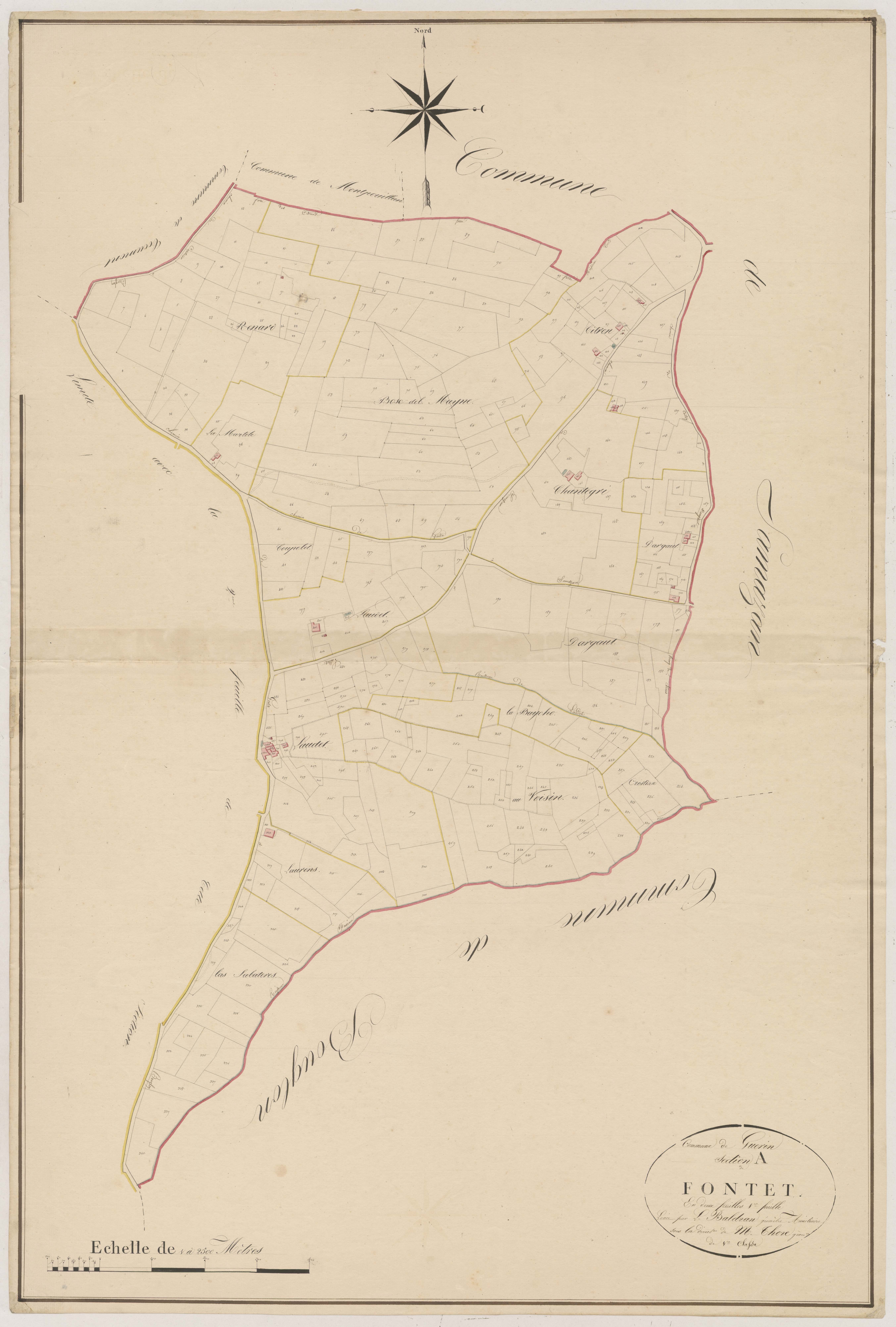 Plan napoléonien, atlas-A1 Fontet, Guérin