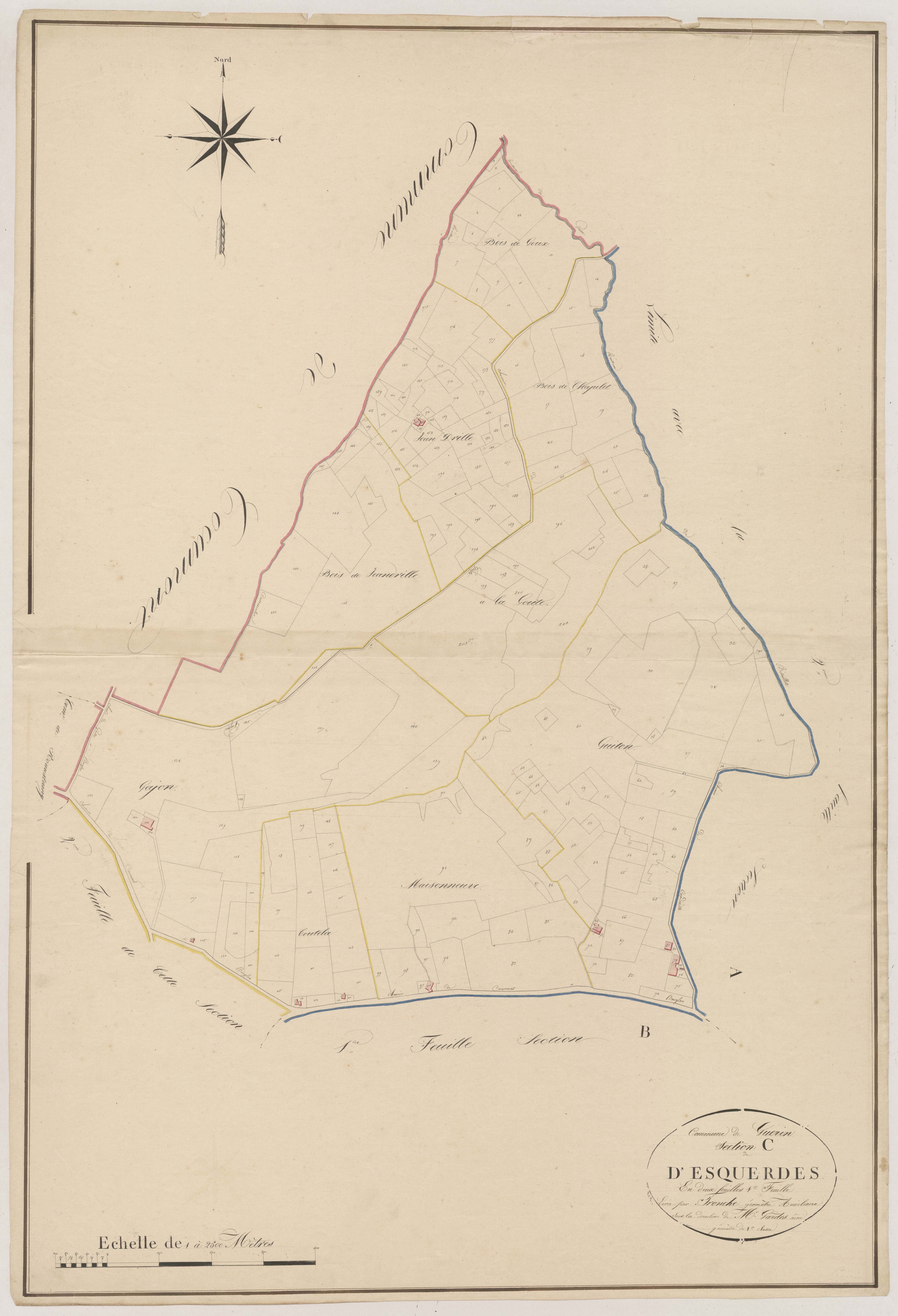 Plan napoléonien, atlas-C1 D’Esquerdes, Guérin
