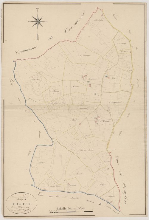 Plan napoléonien, atlas-A2 Fontet, Guérin