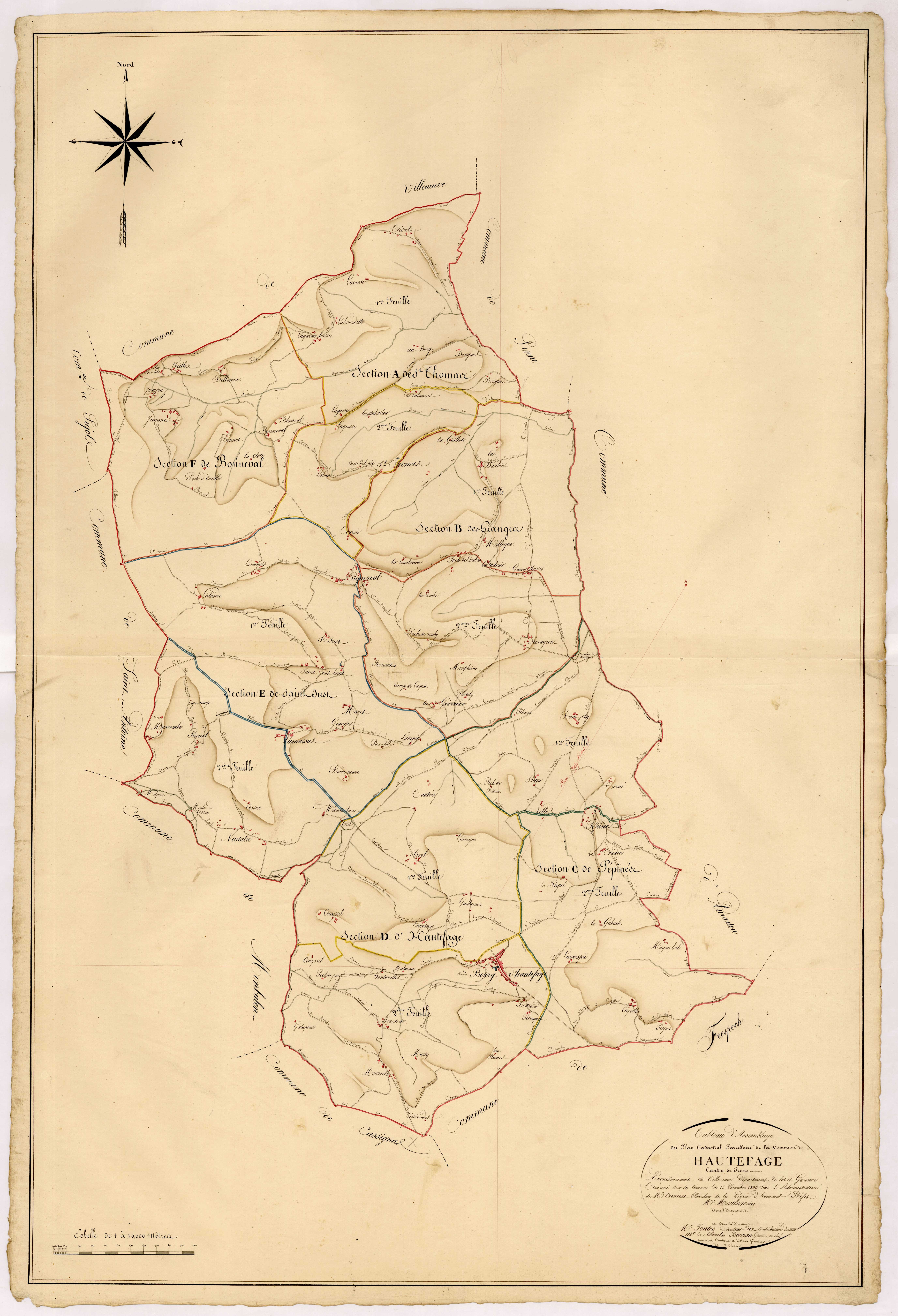 Plan napoléonien, atlas-TA, Hautefage-la-Tour