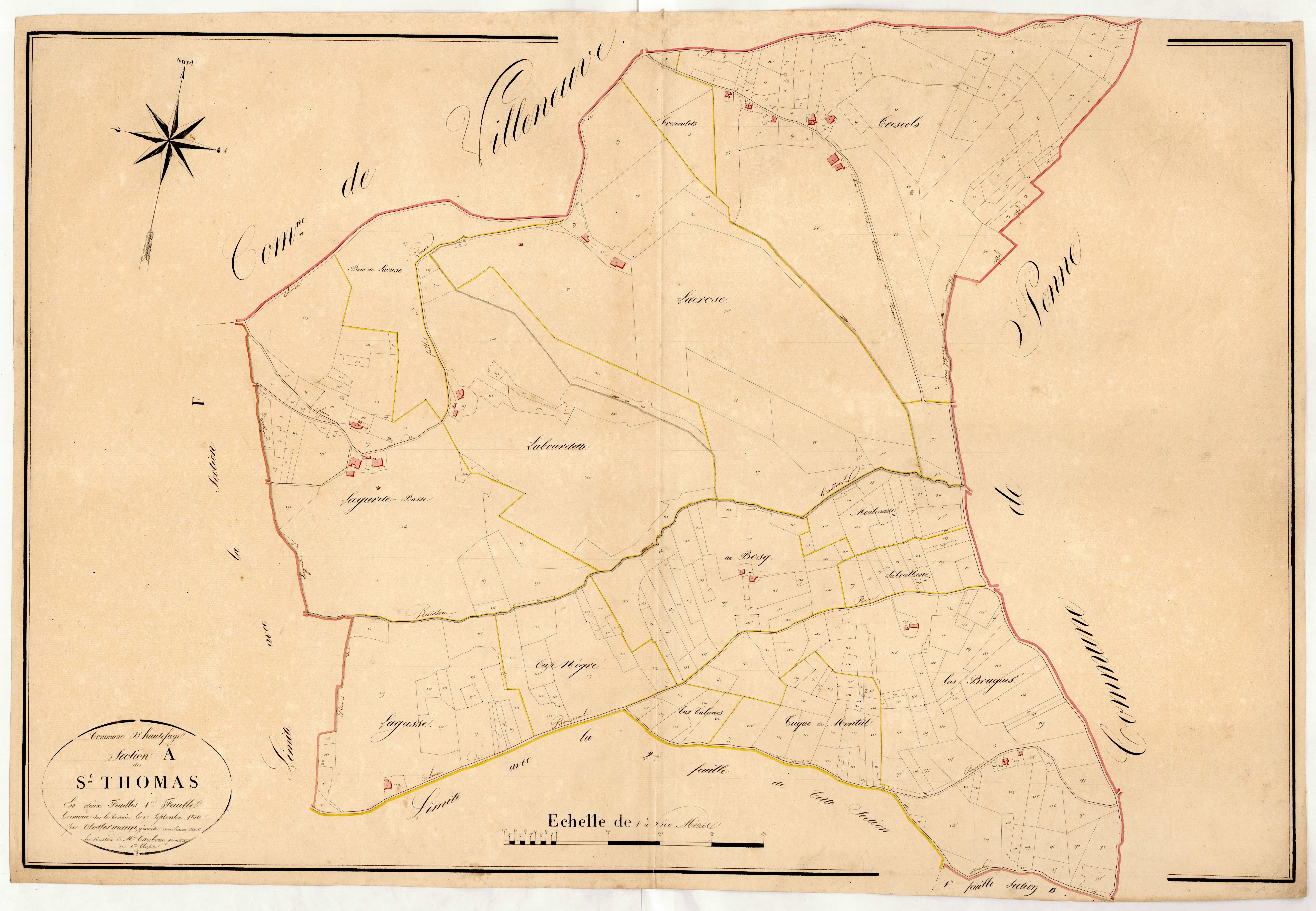 Plan napoléonien, atlas-A1 Saint-Thomas, Hautefage-la-Tour