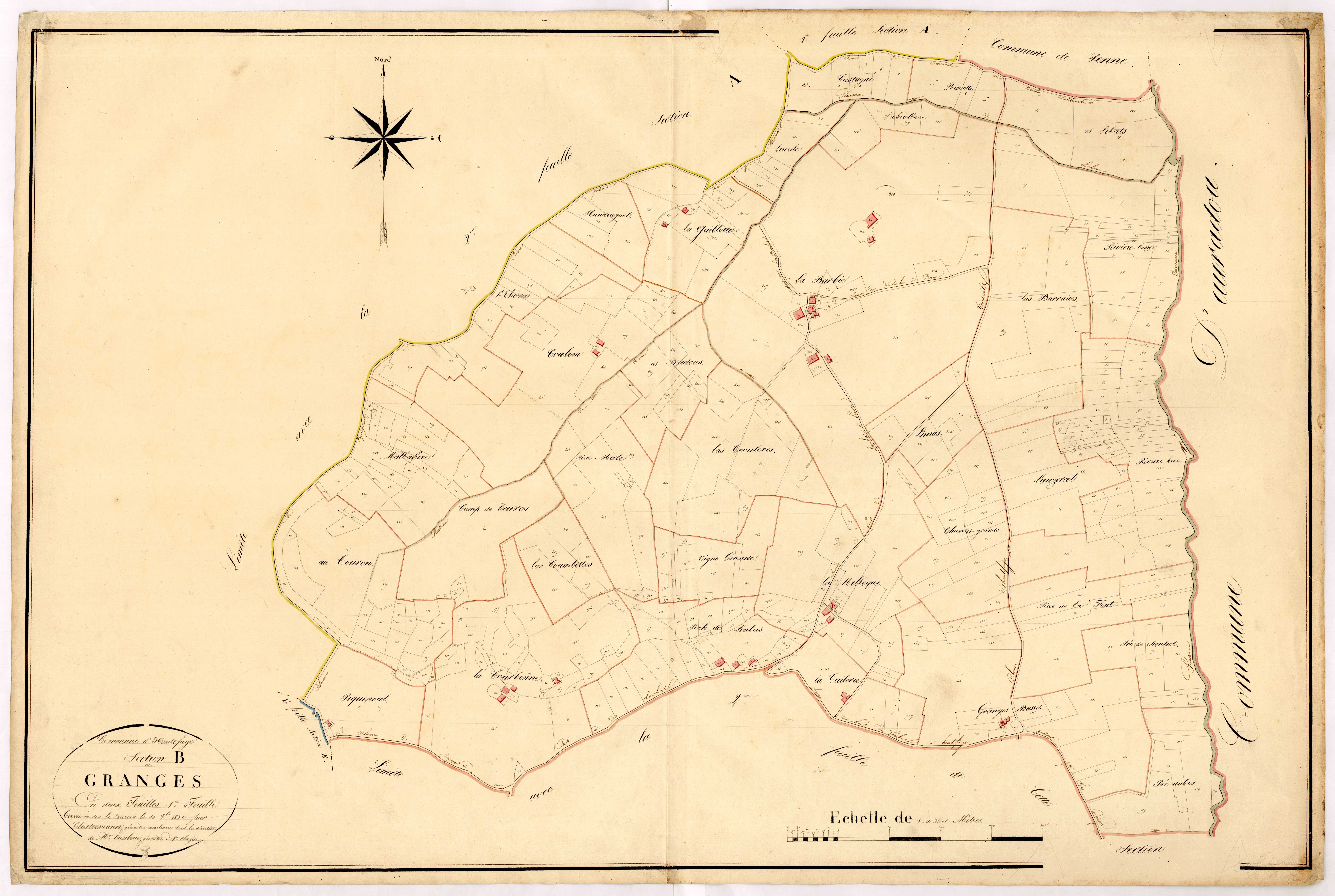 Plan napoléonien, atlas-B1 Granges, Hautefage-la-Tour