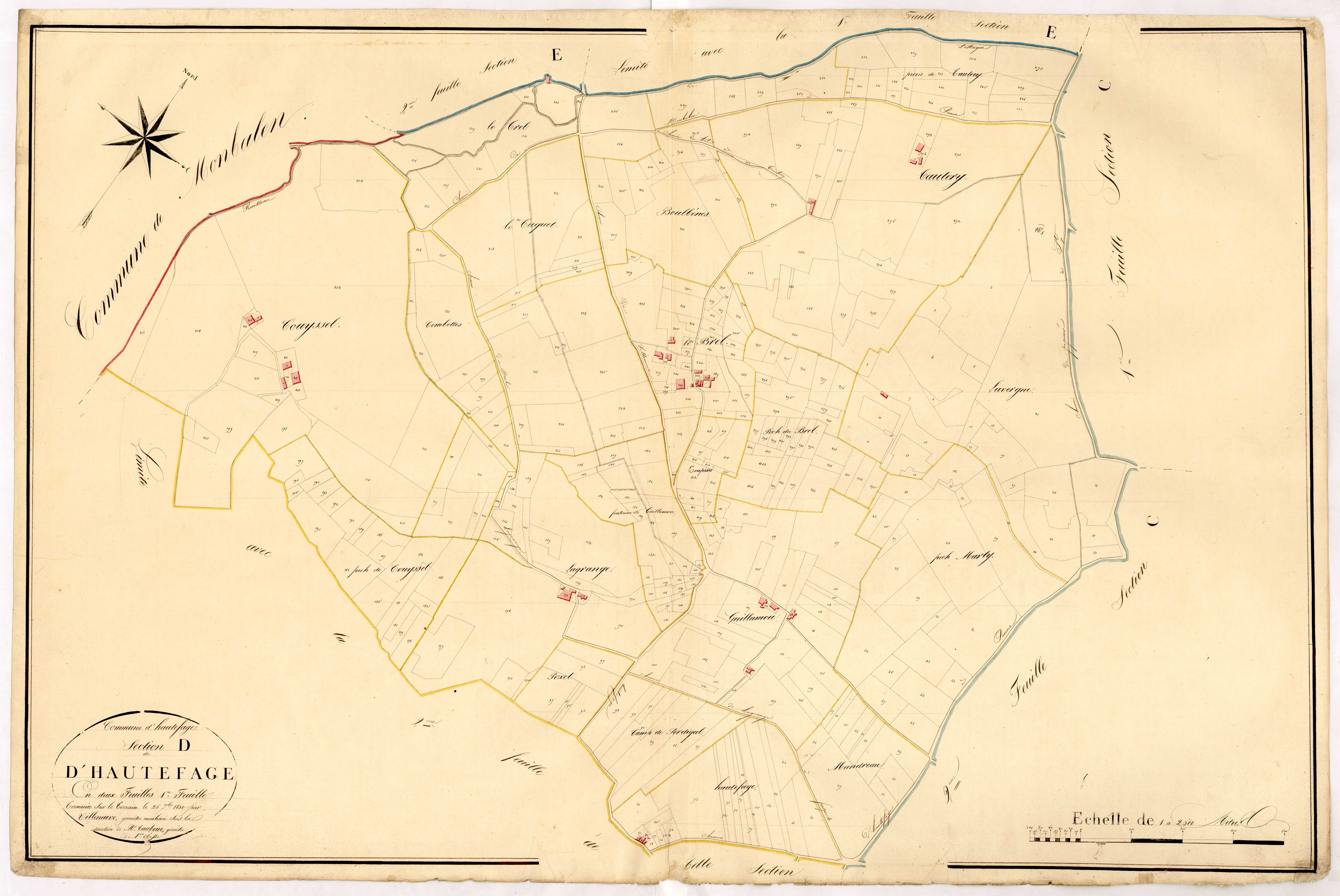 Plan napoléonien, atlas-D1 Hautefage, Hautefage-la-Tour